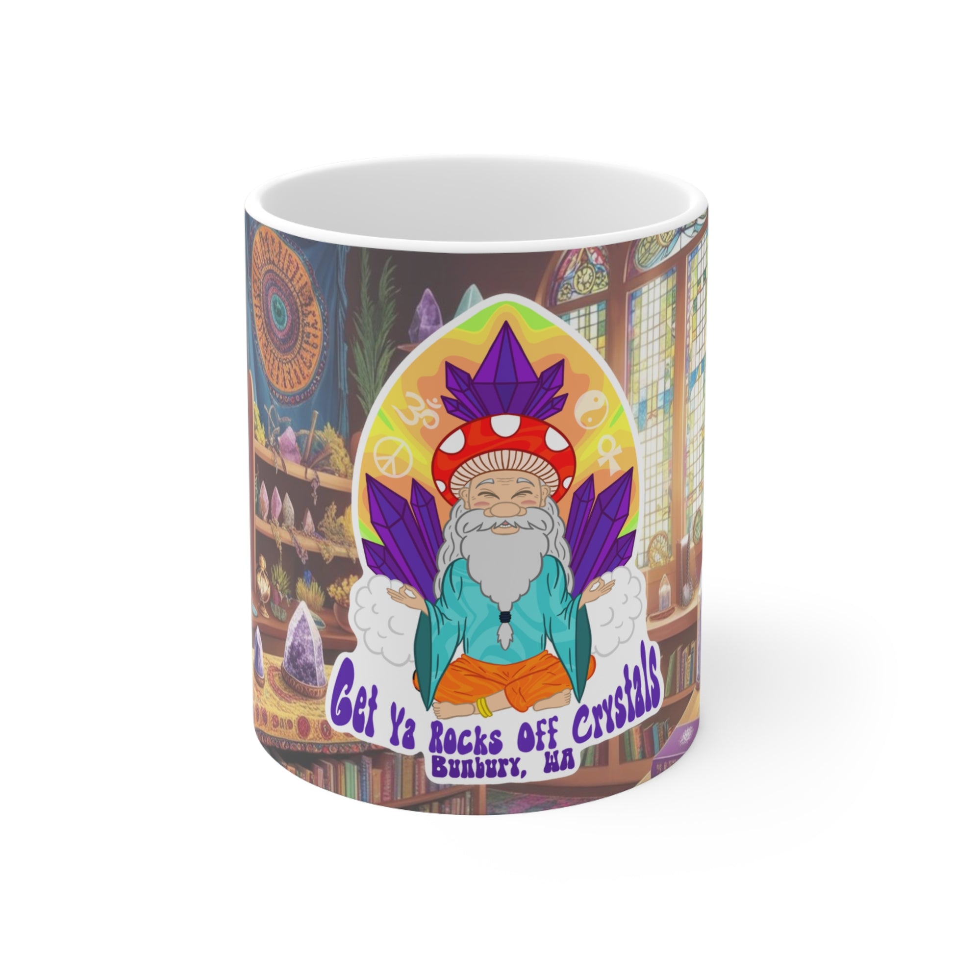 Spiritual Crystal Vibes Coffee Mugs, Fun Gift for Crystal Lovers, Mug for Meditation