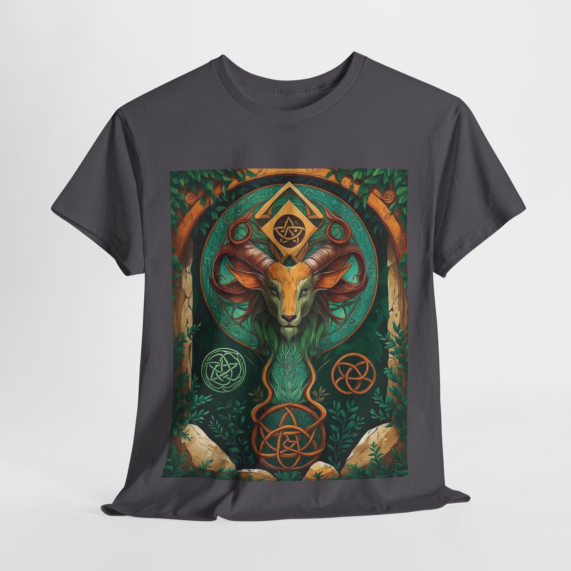 Mystical Graphic Tee, Unisex Heavy Cotton Tee, Bohemian Style Shirt, Gift for Spirituality, Witchy Fashion, Crystal Lover T-Shirt