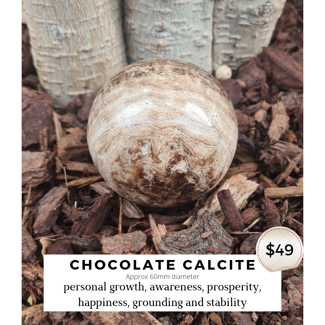 Chocolate Calcite - 6cm Sphere