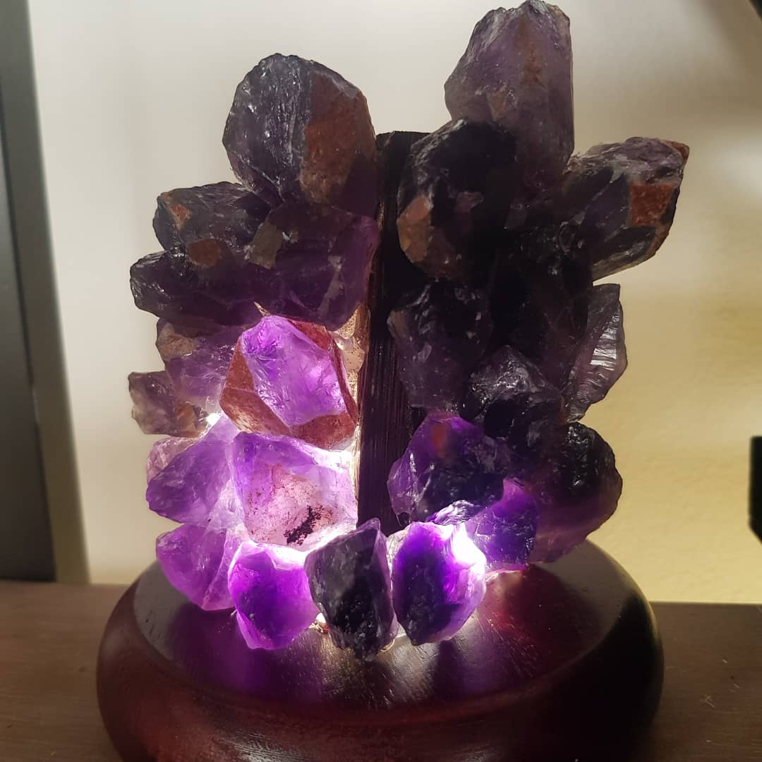 Amethyst Crystal Lamp - Australian - LED