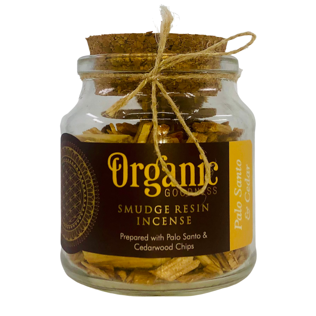 80gr Glass Jar - Palo Santo & Cedar - Organic Smudge