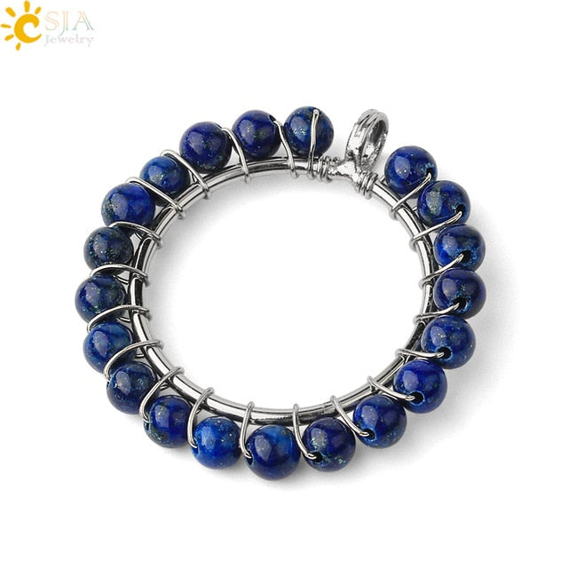 Stone Circle Pendant Necklace