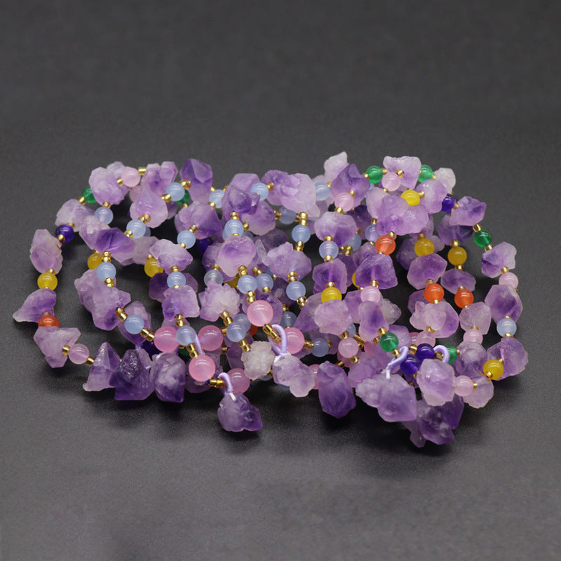 Amethyst Raw Stone Bracelet