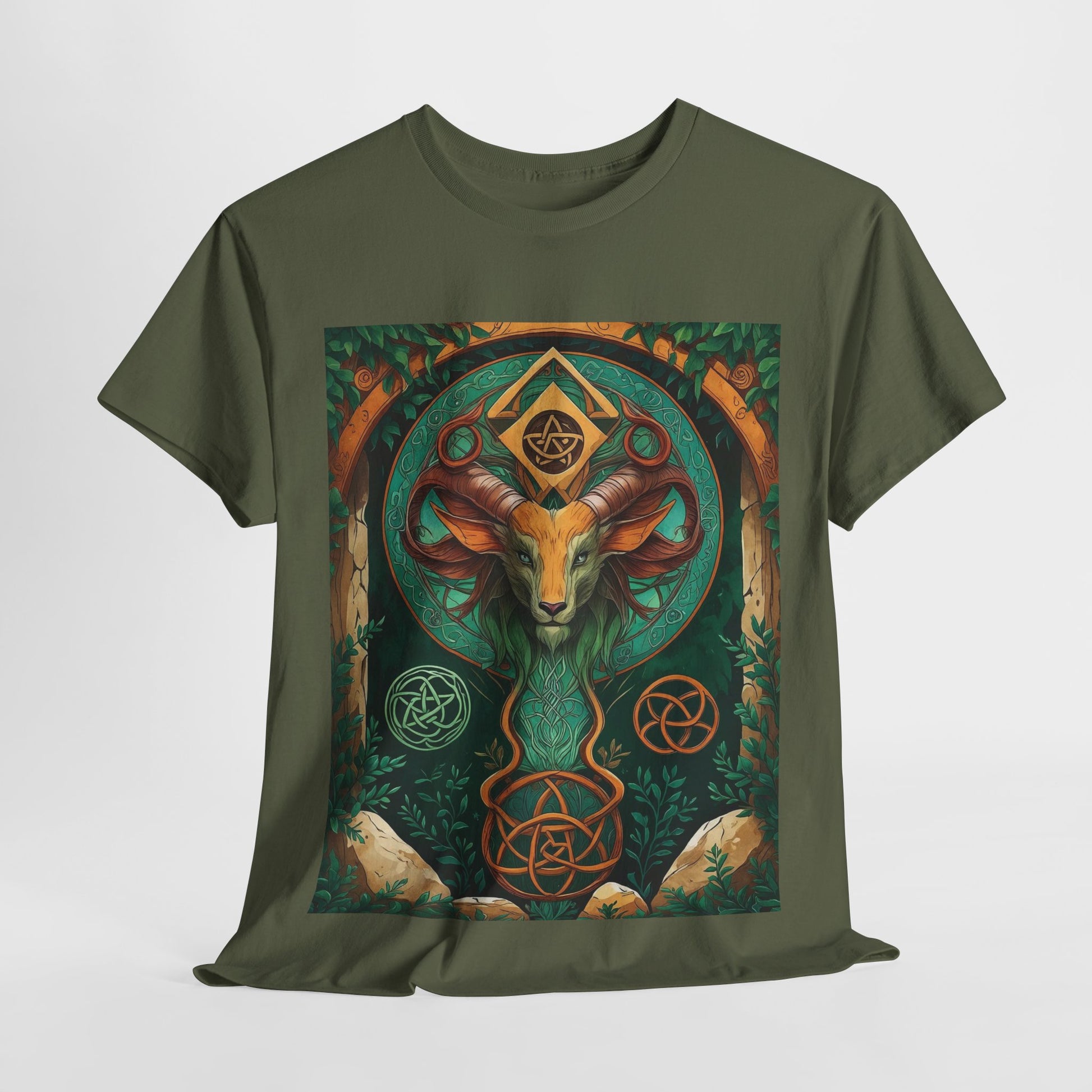 Mystical Graphic Tee, Unisex Heavy Cotton Tee, Bohemian Style Shirt, Gift for Spirituality, Witchy Fashion, Crystal Lover T-Shirt