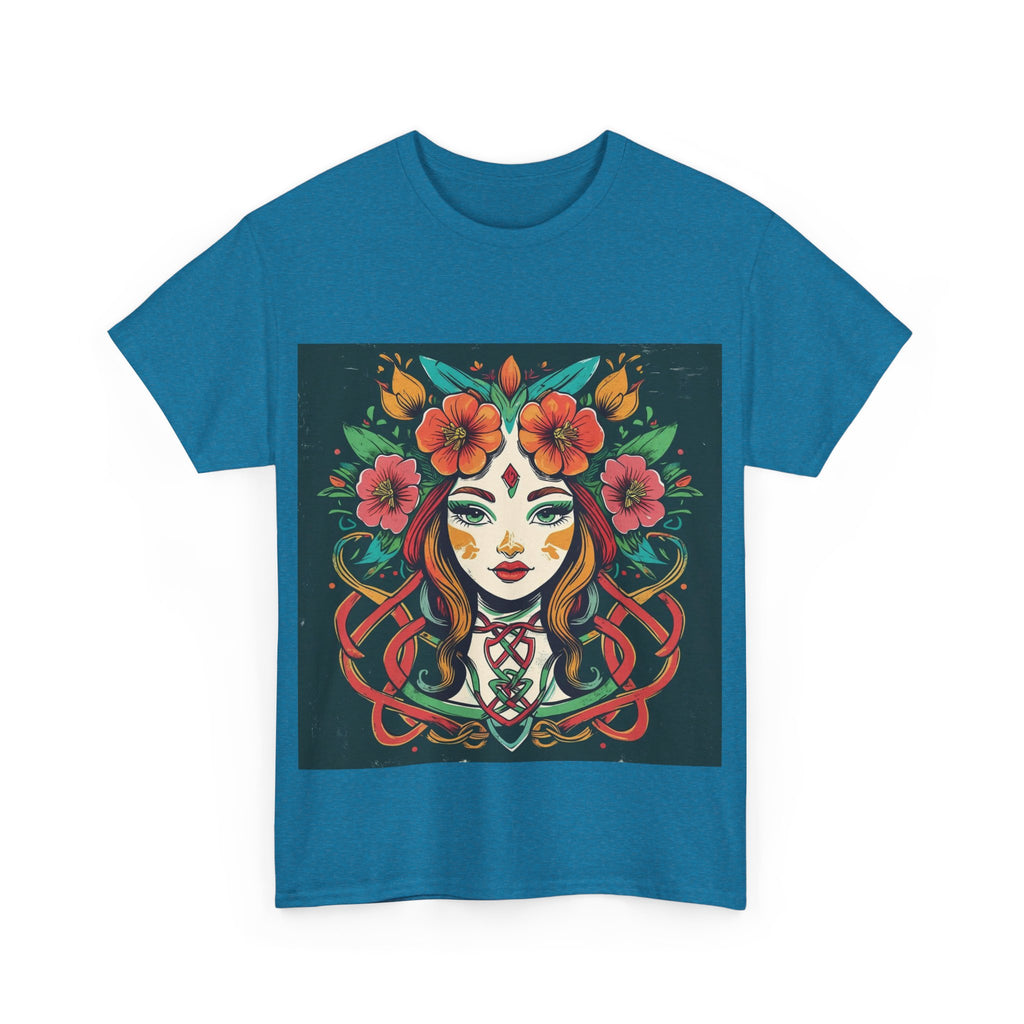 Whimsical Graphic Tee, Artistic Floral Shirt, Trendy Unisex Cotton Tee, Unique Gift for Art Lovers, Casual Wear for All Occasions