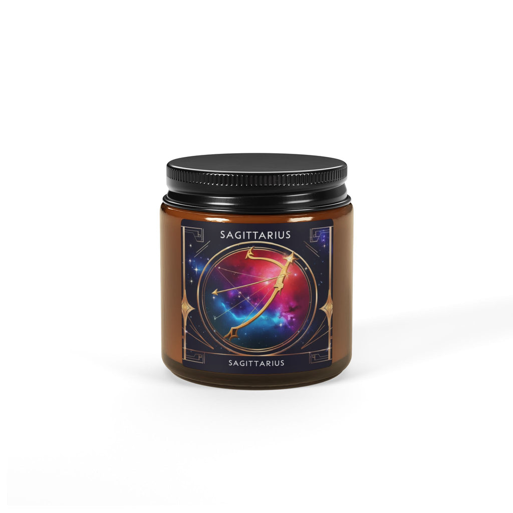 Sagittarius Scented Soy Candle | Zodiac Candle | Astrological Decor | Gift for Astrology Lovers | Amber Jar Candle