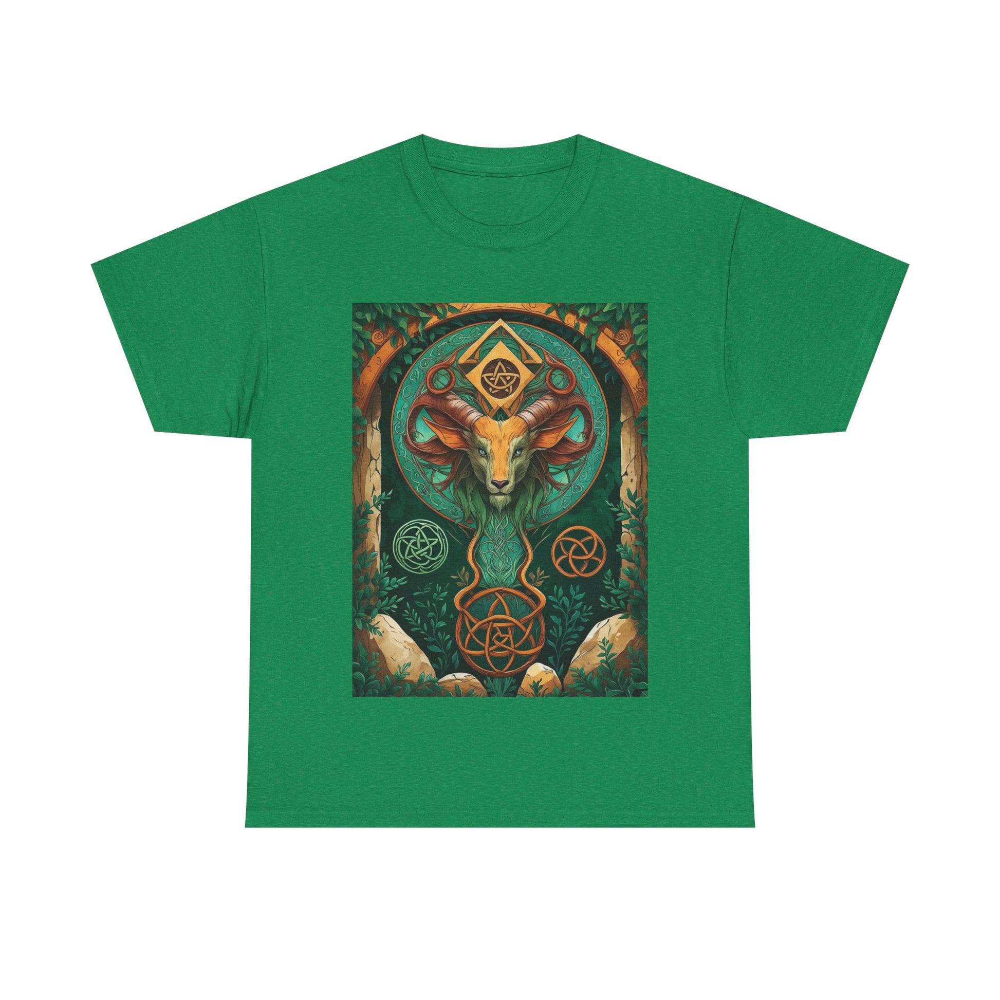 Mystical Graphic Tee, Unisex Heavy Cotton Tee, Bohemian Style Shirt, Gift for Spirituality, Witchy Fashion, Crystal Lover T-Shirt