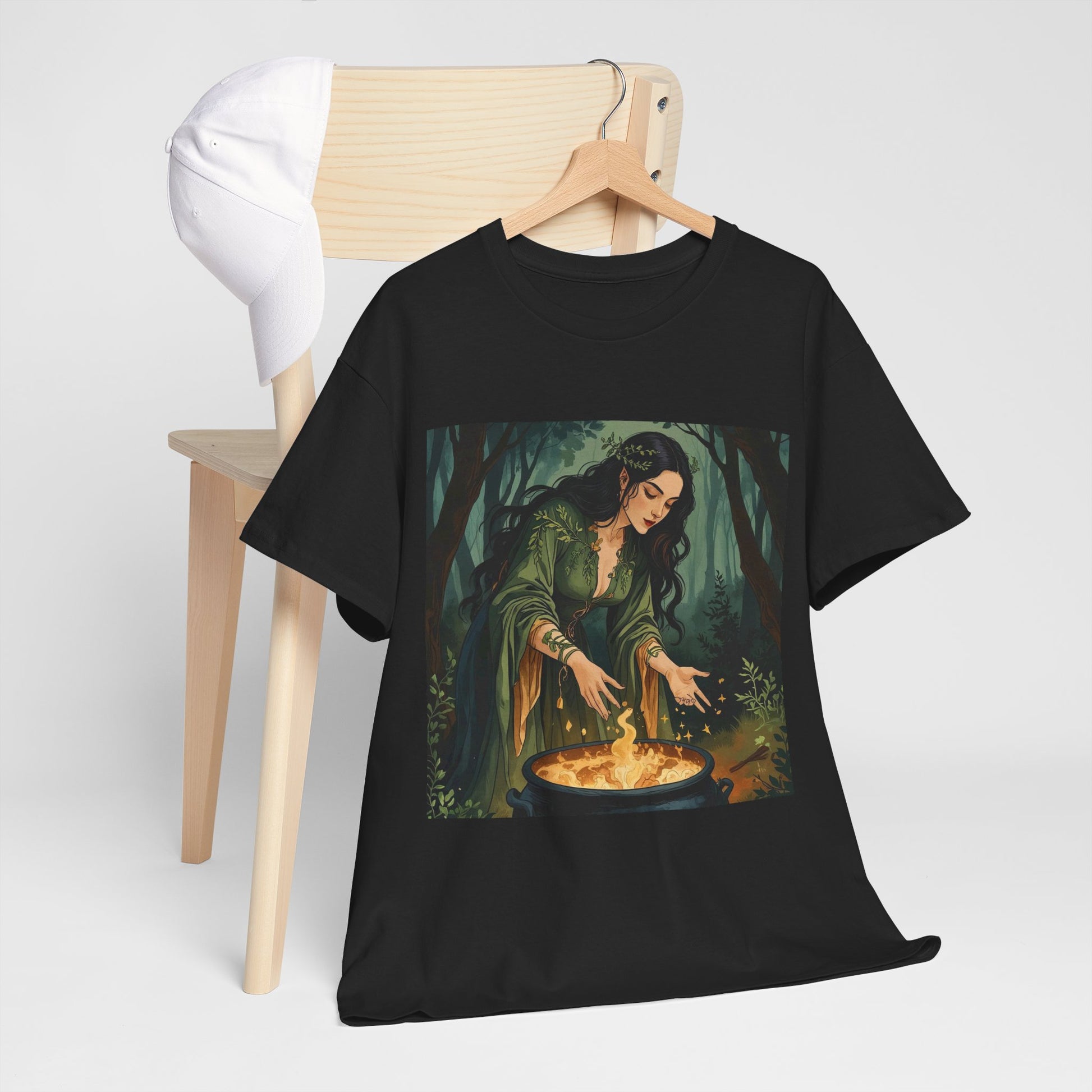 Mystical Unisex Heavy Cotton Tee - Perfect for Sorcery Lovers, Festivals, Gifts, Casual Wear, and Witchy Vibes, Get Your Magic On!