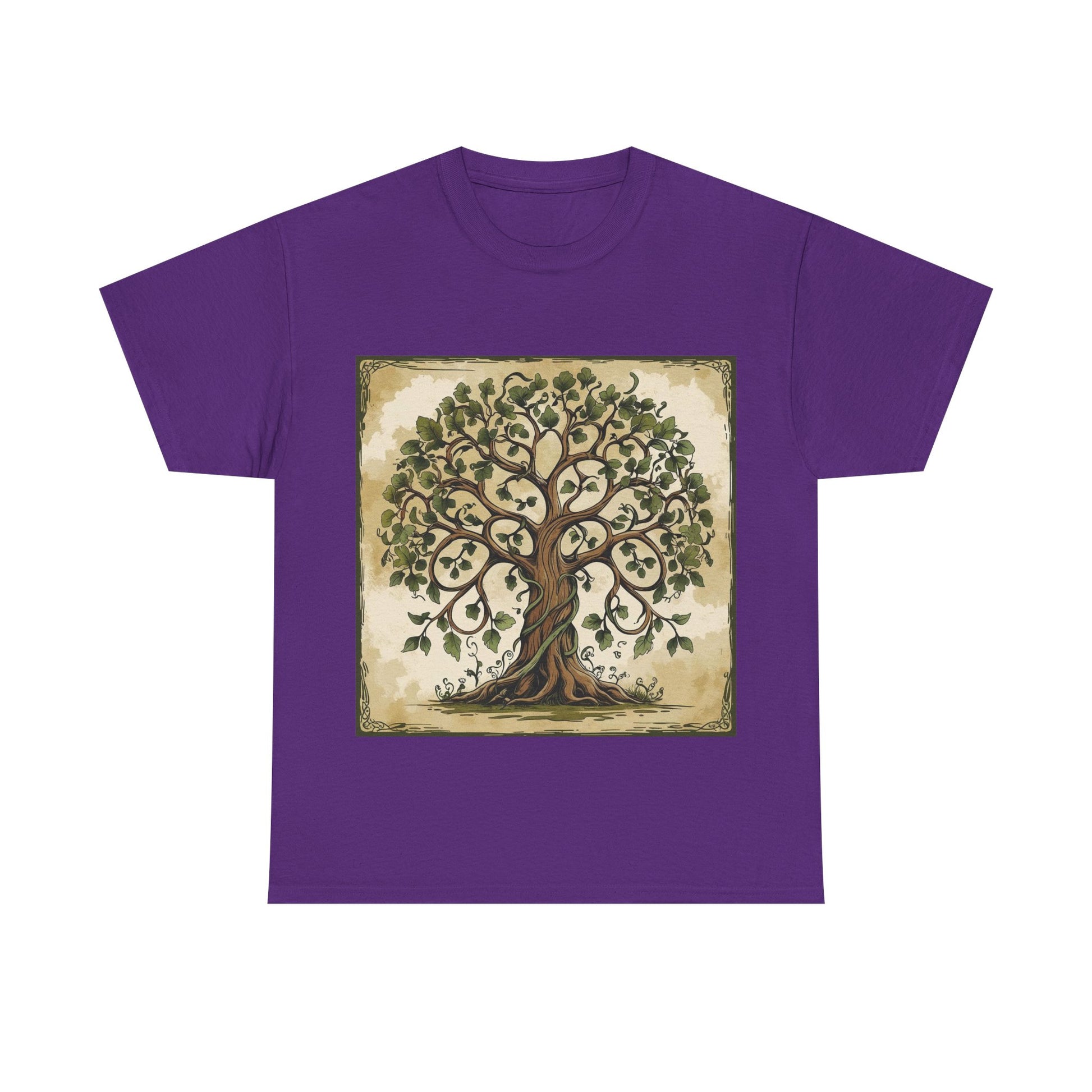 Unisex Heavy Cotton Tee with Nature and Crystal Designs, Bohemian T-Shirt, Tree of Life Tee, Gift for Yogis, Festival Apparel, [...]