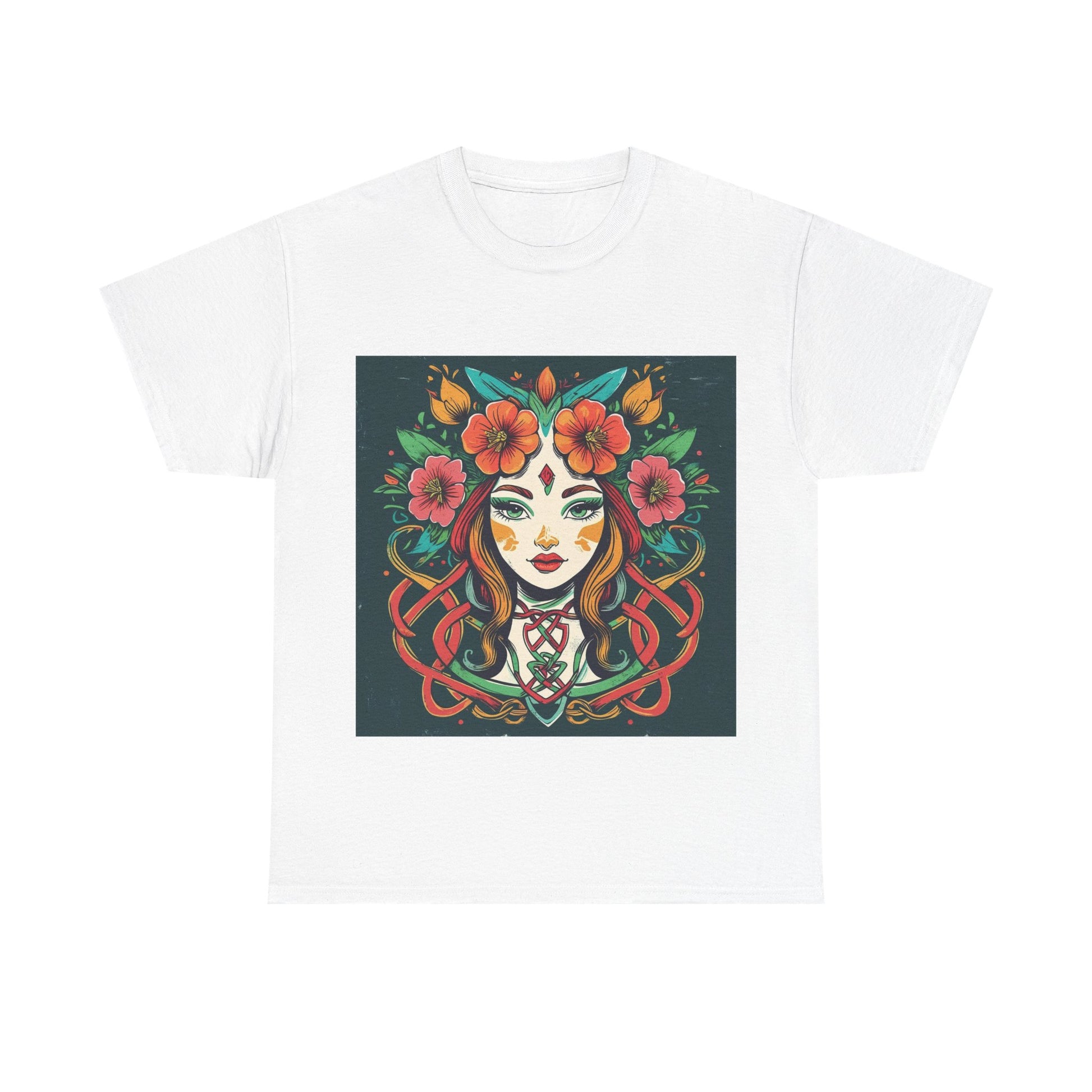 Whimsical Graphic Tee, Artistic Floral Shirt, Trendy Unisex Cotton Tee, Unique Gift for Art Lovers, Casual Wear for All Occasions