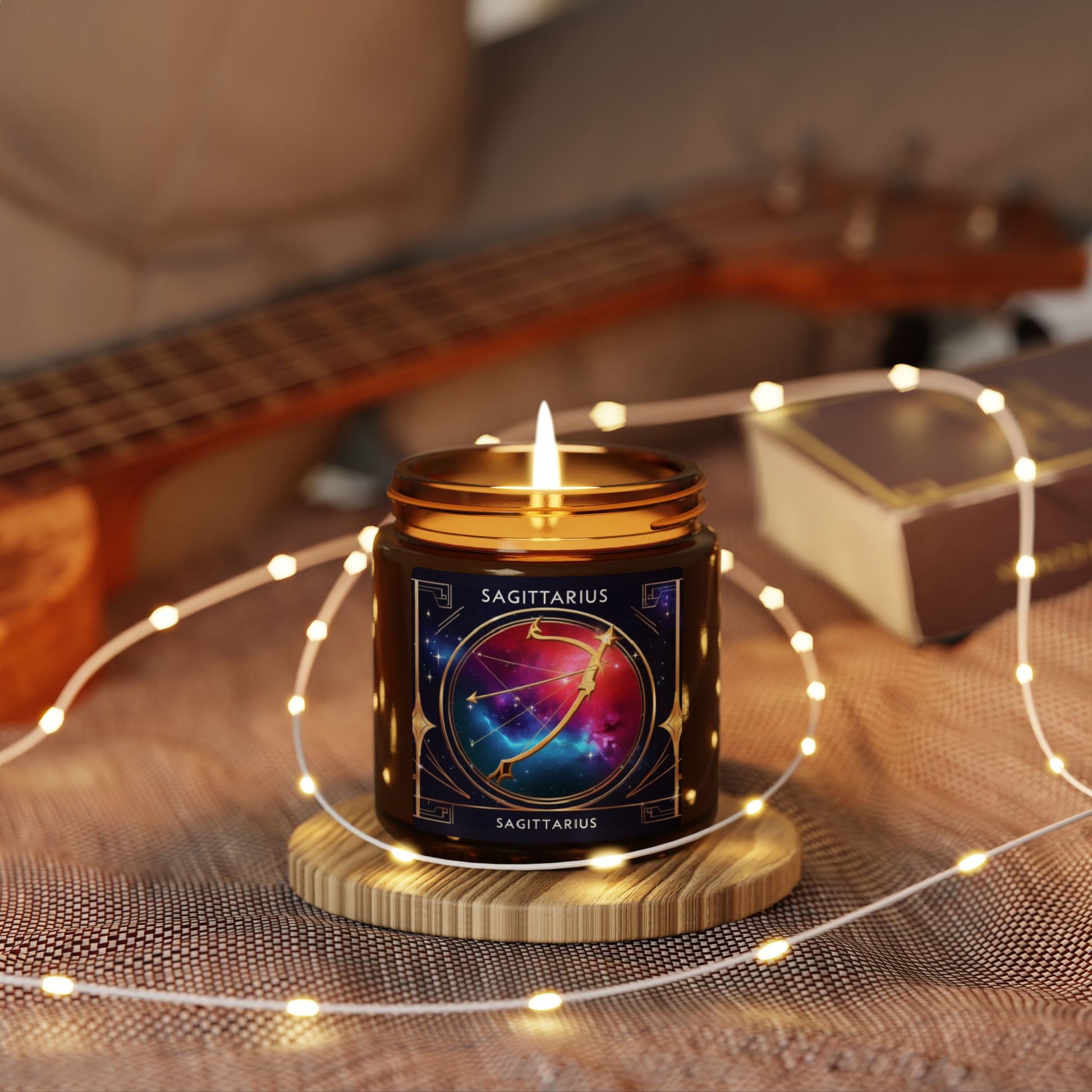 Sagittarius Scented Soy Candle | Zodiac Candle | Astrological Decor | Gift for Astrology Lovers | Amber Jar Candle