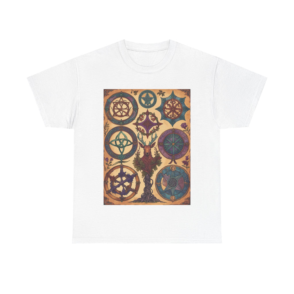 Mystical Art Unisex Heavy Cotton Tee, Trendy T-Shirt, Spiritual Vibes Tee, Gifting for Holidays, Everyday Wear