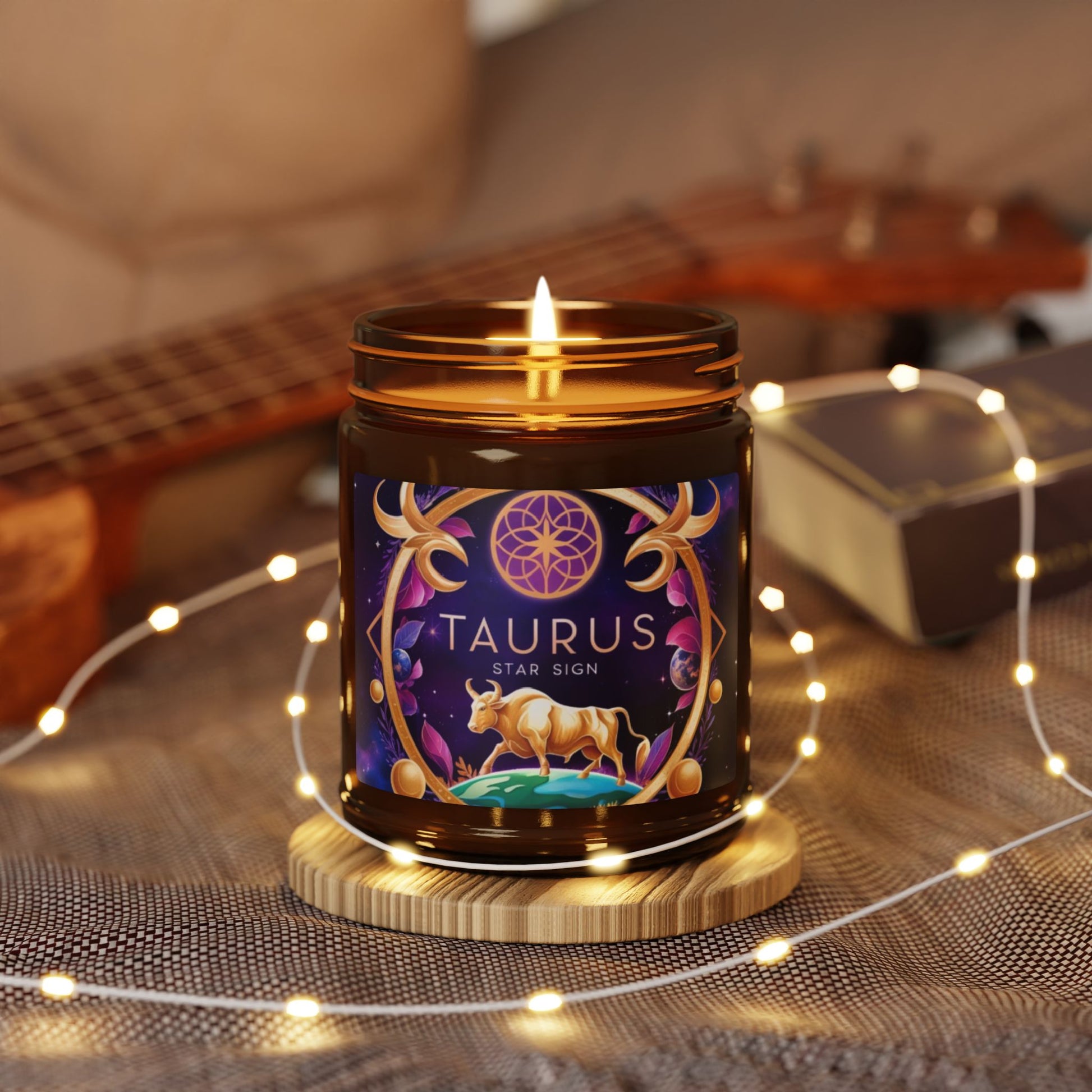 Taurus Scented Soy Candle, Astrology Decor, Zodiac Gift for Taurus, Birthday Gift, Home Fragrance, Spiritual Candle