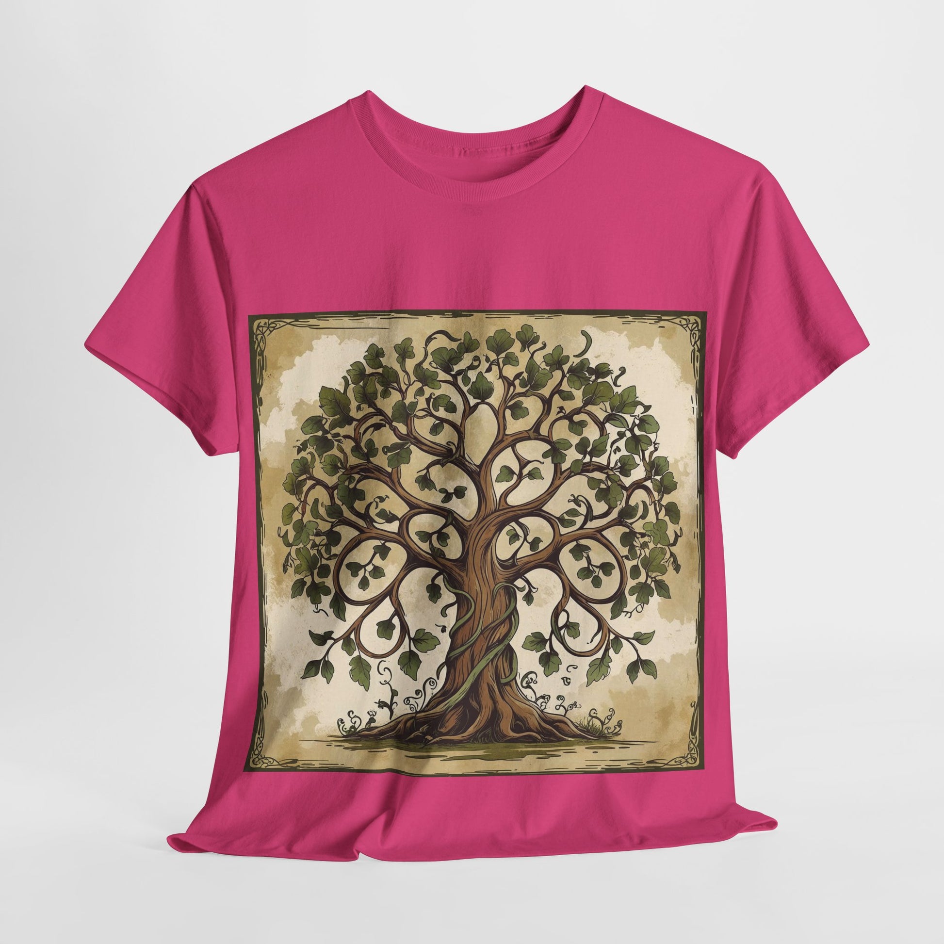 Unisex Heavy Cotton Tee with Nature and Crystal Designs, Bohemian T-Shirt, Tree of Life Tee, Gift for Yogis, Festival Apparel, [...]