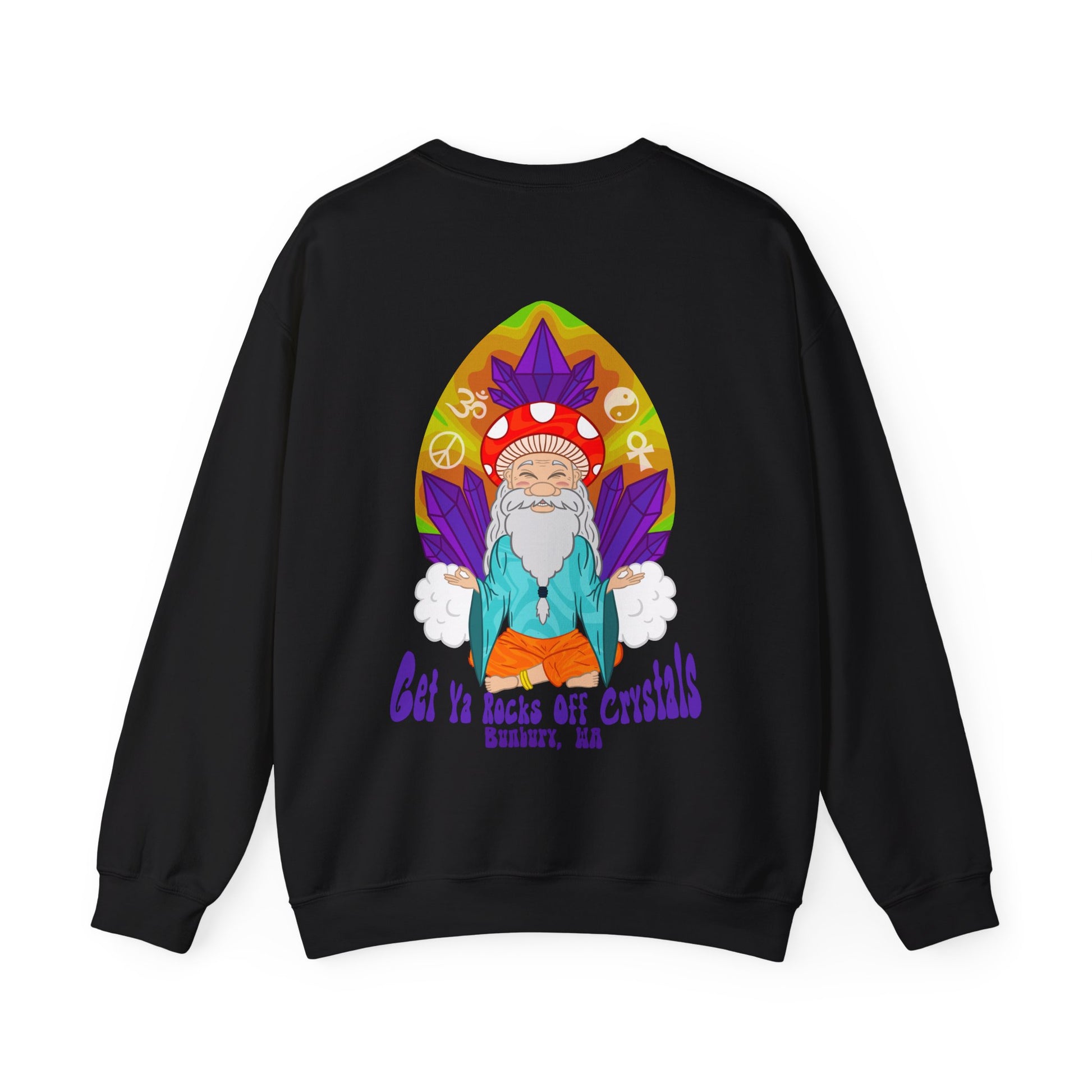 Trippy Blue Lotus Crewneck Sweatshirt - Psychedelic Unisex Jumper, Hippie Pullover, Spiritual Lotus Flower Sweatshirt.