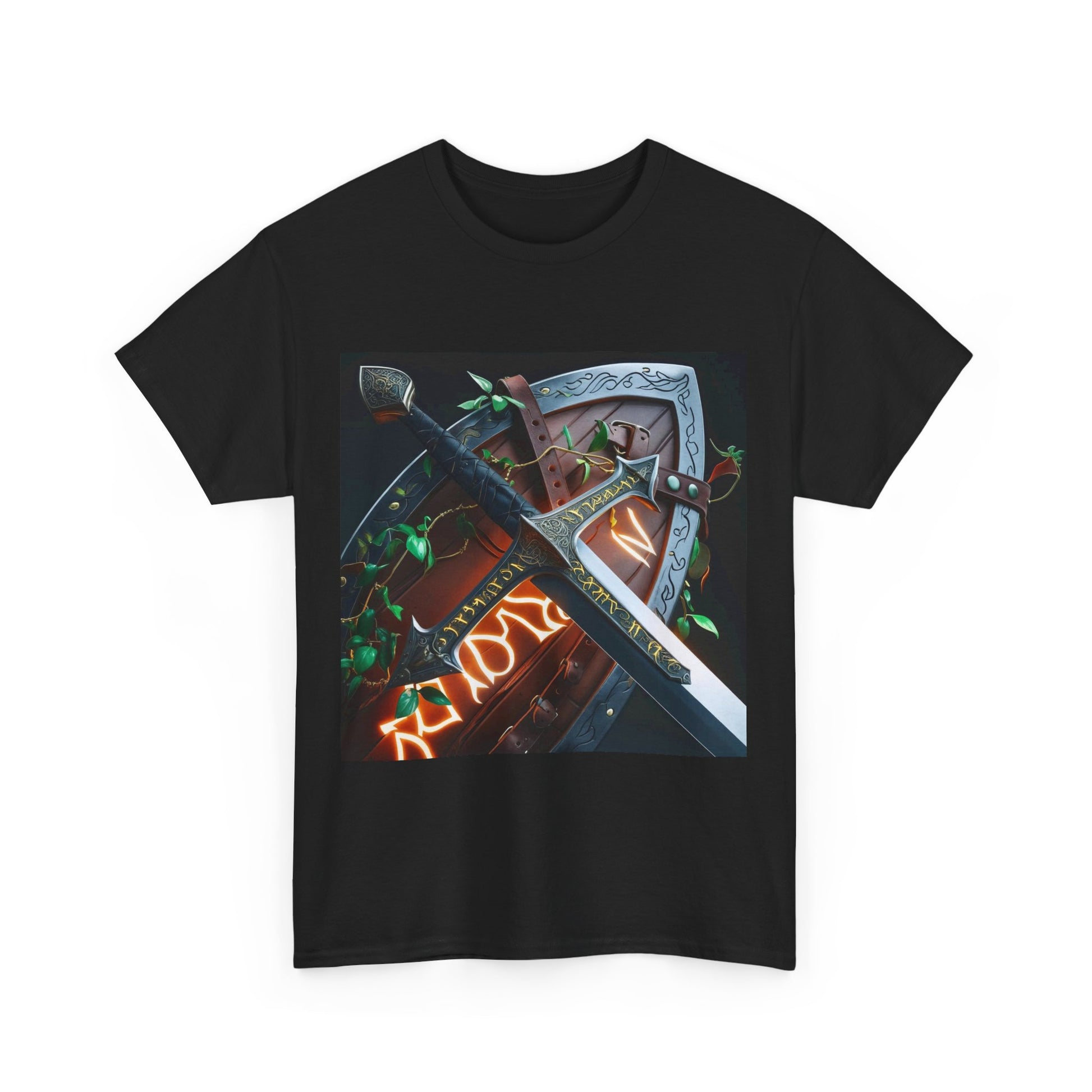 Fantasy Adventure Unisex Heavy Cotton Tee, Gaming Shirt, Geek Apparel, Wizard Graphic Tee, Unique Gift for Gamers