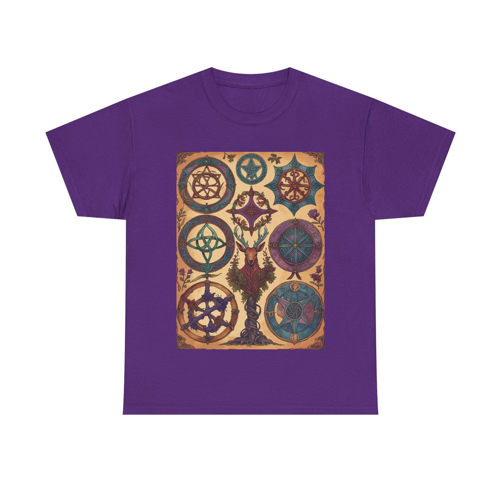 Mystical Art Unisex Heavy Cotton Tee, Trendy T-Shirt, Spiritual Vibes Tee, Gifting for Holidays, Everyday Wear