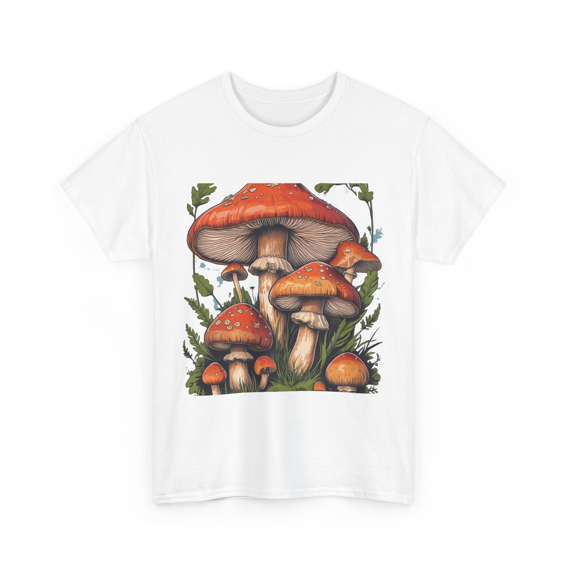 Mushroom Fantasy Tee, Unisex Cotton T-Shirt for Nature Lovers, Boho Style, Gift for Gardeners, Fun & Quirky Apparel