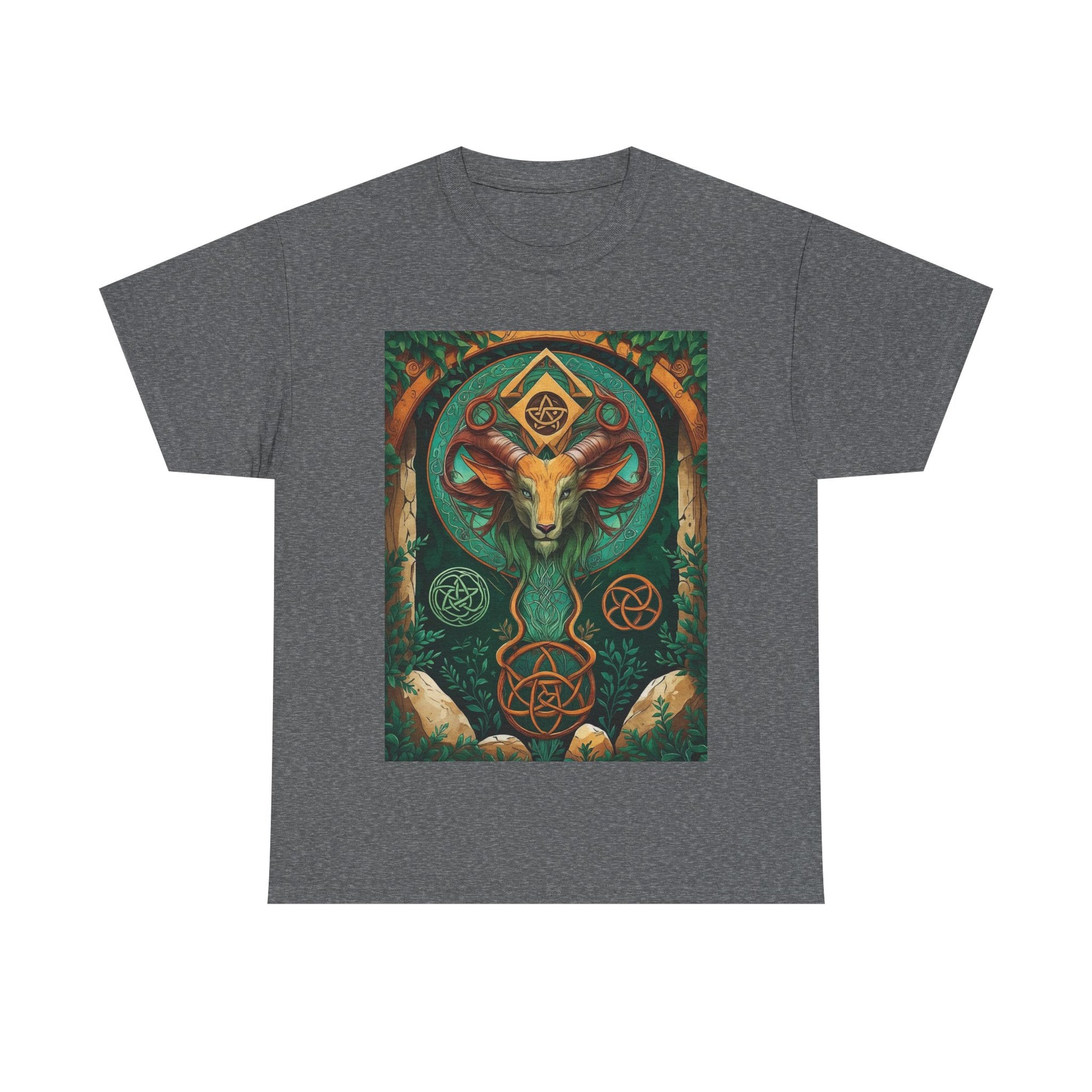 Mystical Graphic Tee, Unisex Heavy Cotton Tee, Bohemian Style Shirt, Gift for Spirituality, Witchy Fashion, Crystal Lover T-Shirt