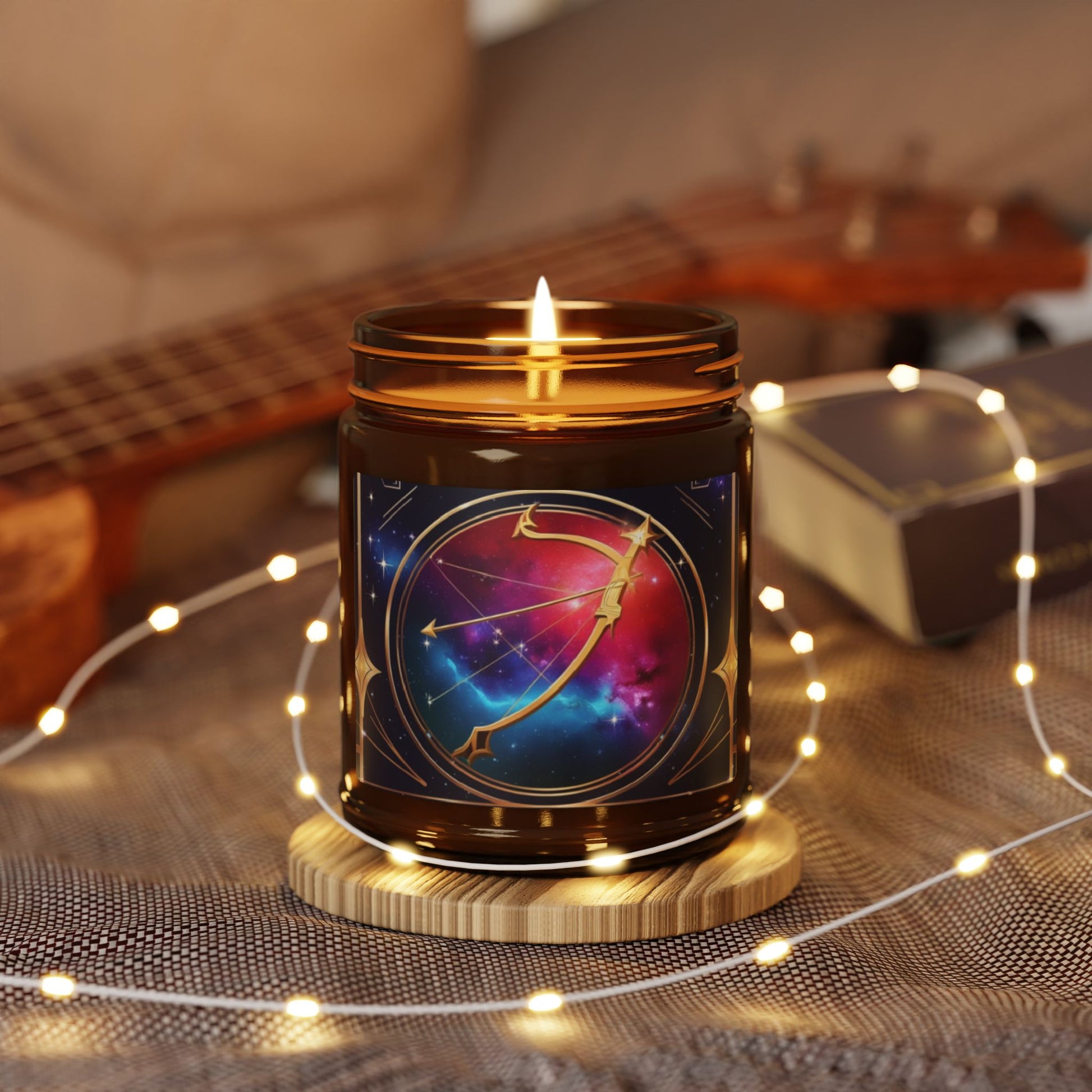 Sagittarius Scented Soy Candle | Zodiac Candle | Astrological Decor | Gift for Astrology Lovers | Amber Jar Candle