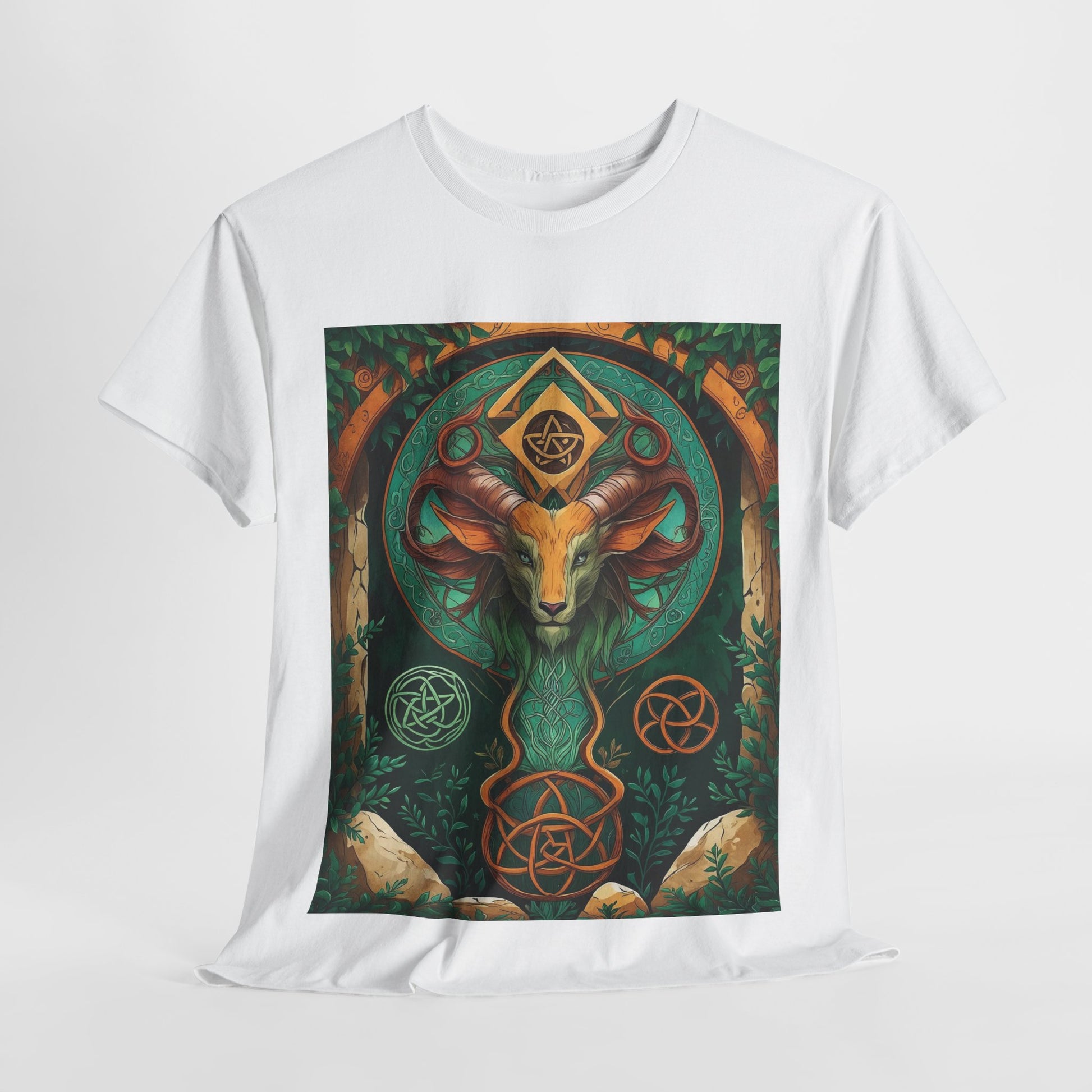 Mystical Graphic Tee, Unisex Heavy Cotton Tee, Bohemian Style Shirt, Gift for Spirituality, Witchy Fashion, Crystal Lover T-Shirt