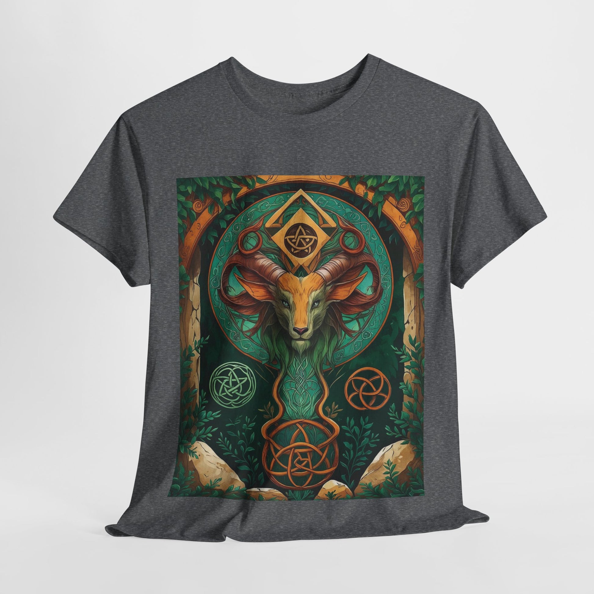 Mystical Graphic Tee, Unisex Heavy Cotton Tee, Bohemian Style Shirt, Gift for Spirituality, Witchy Fashion, Crystal Lover T-Shirt