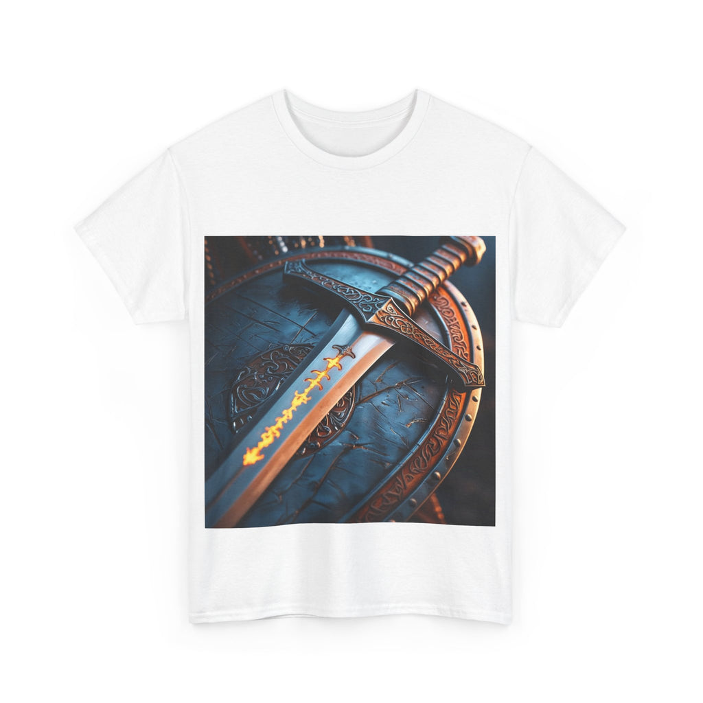 Epic Adventure Tee: Retro Sword & Crystal Design for Fantasy Lovers, Unisex Shirt, Gifts for Gamers, Casual Wear, Adventure Apparel