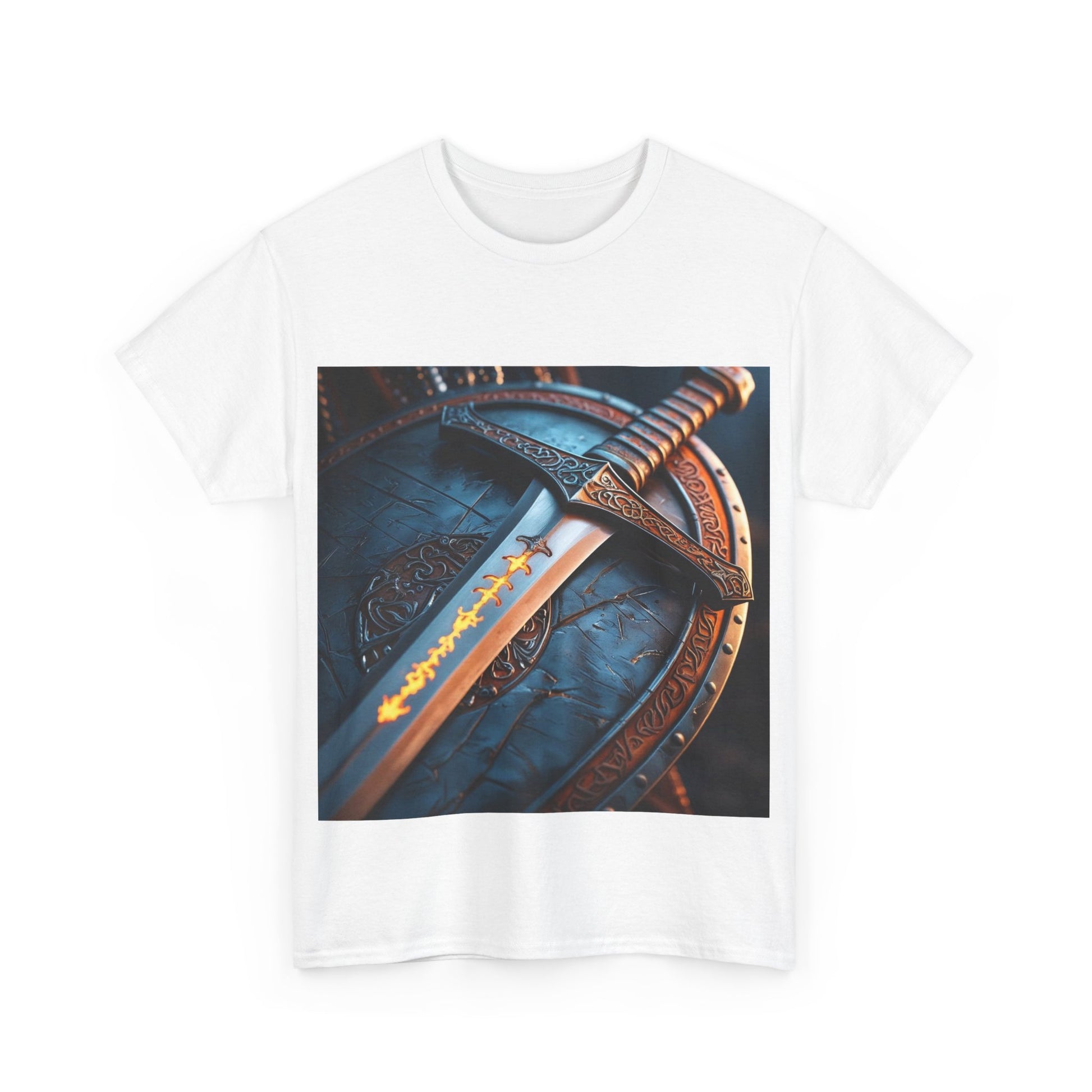 Epic Adventure Tee: Retro Sword & Crystal Design for Fantasy Lovers, Unisex Shirt, Gifts for Gamers, Casual Wear, Adventure Apparel