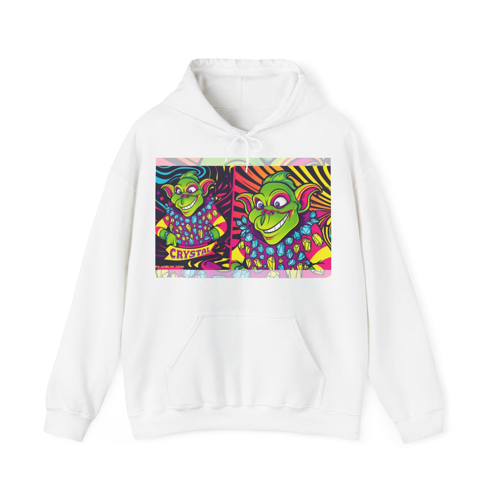 A Custom - Vibrant Crysta Goblin l-Themed Unisex Hoodie - "Get Ya Rocks Off Crystals" Design