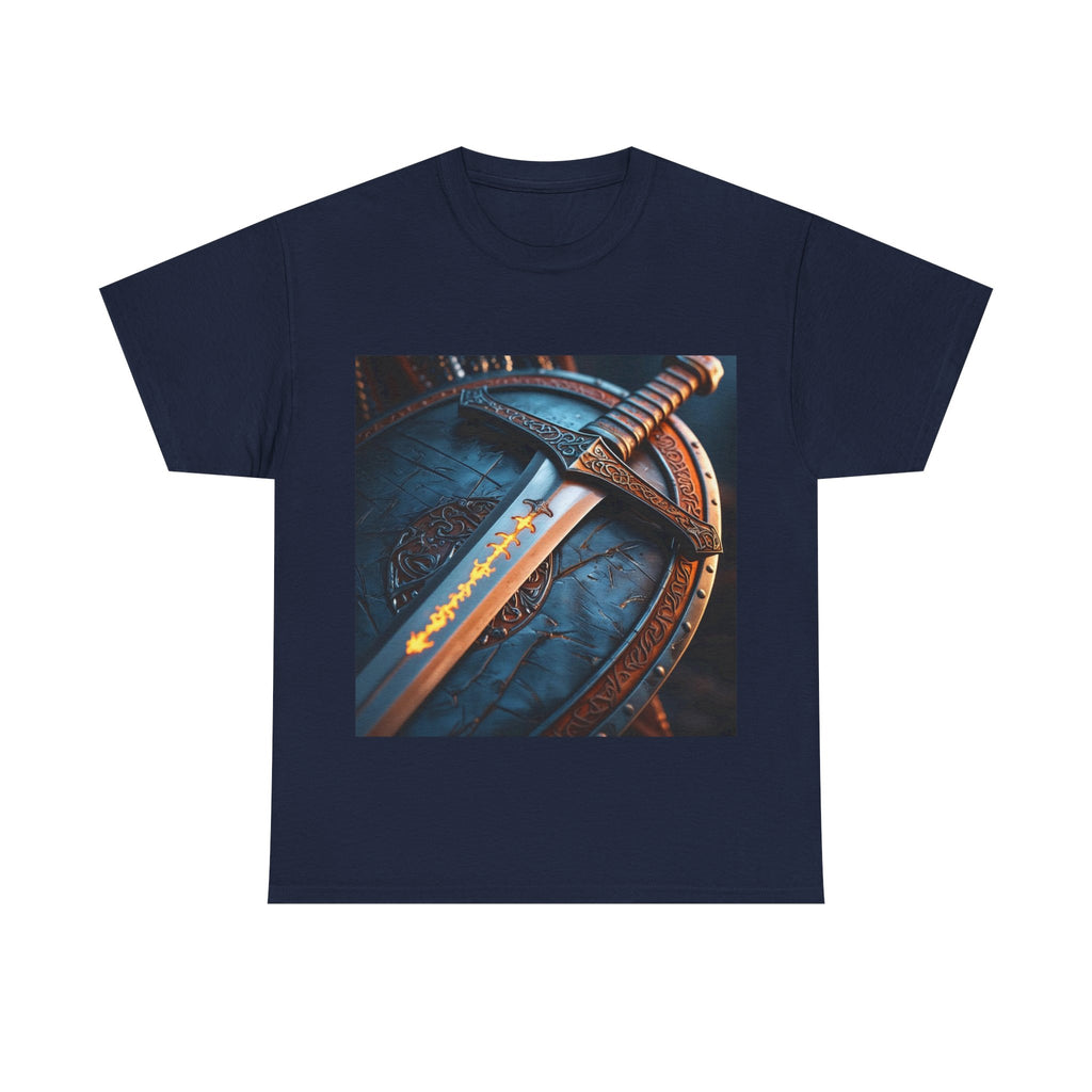Epic Adventure Tee: Retro Sword & Crystal Design for Fantasy Lovers, Unisex Shirt, Gifts for Gamers, Casual Wear, Adventure Apparel