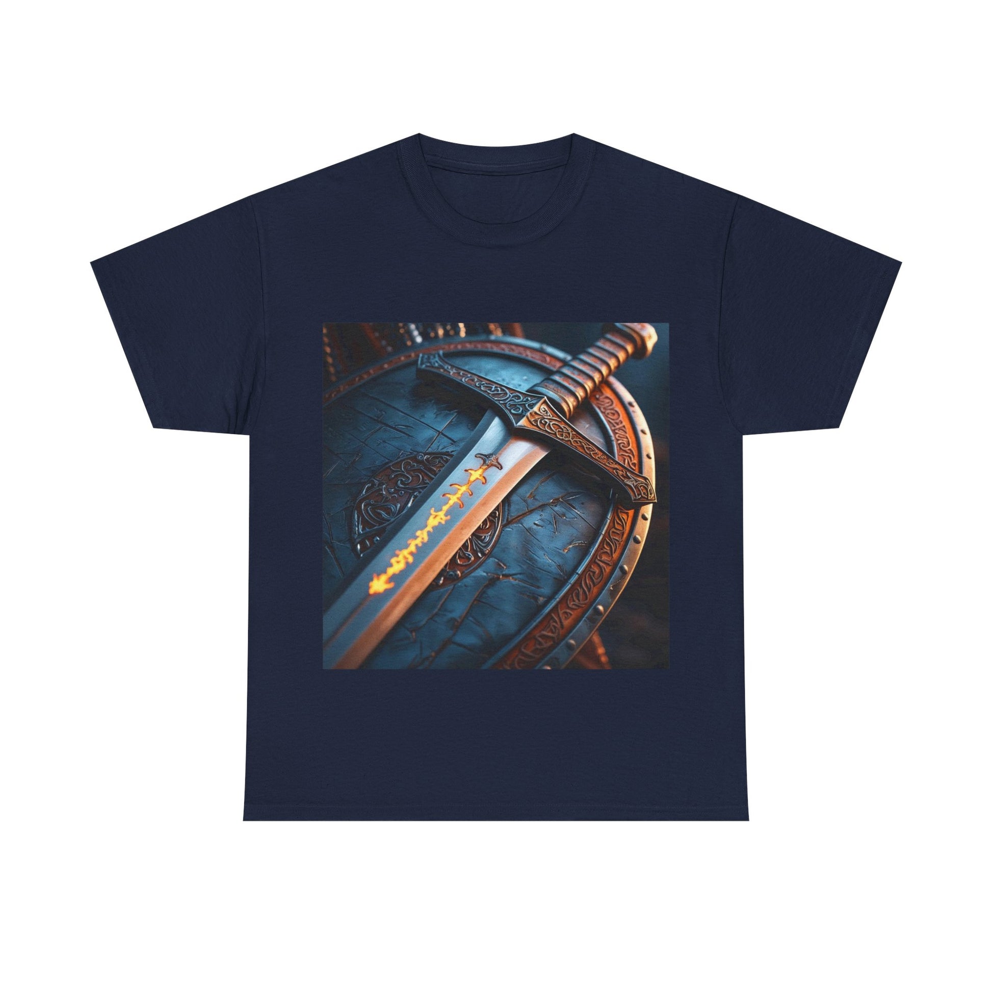 Epic Adventure Tee: Retro Sword & Crystal Design for Fantasy Lovers, Unisex Shirt, Gifts for Gamers, Casual Wear, Adventure Apparel