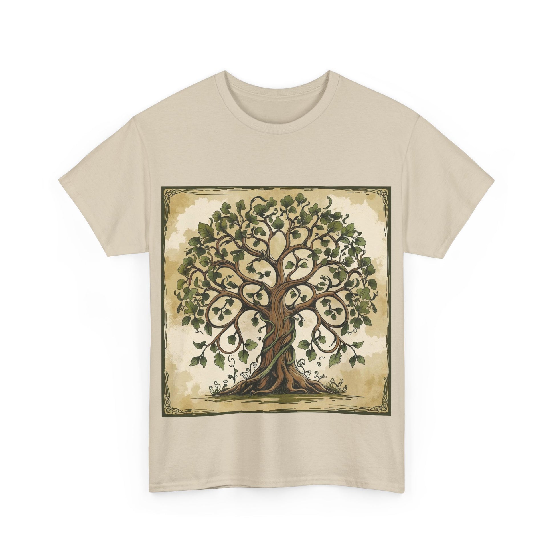 Unisex Heavy Cotton Tee with Nature and Crystal Designs, Bohemian T-Shirt, Tree of Life Tee, Gift for Yogis, Festival Apparel, [...]