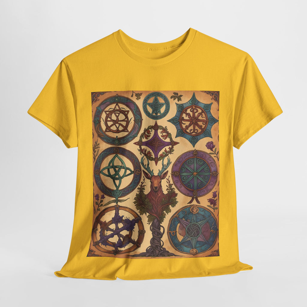 Mystical Art Unisex Heavy Cotton Tee, Trendy T-Shirt, Spiritual Vibes Tee, Gifting for Holidays, Everyday Wear