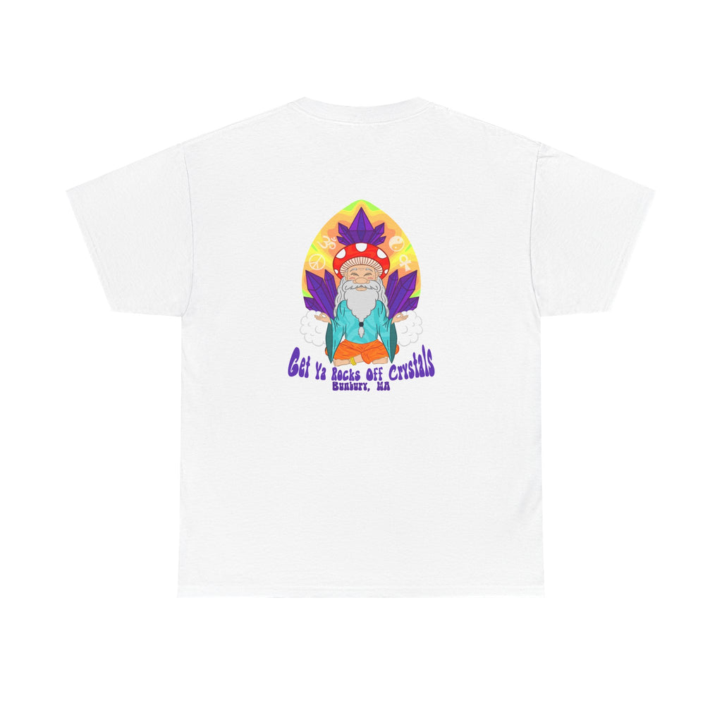 Trippy Forest Vibes Tee - Unisex Heavy Cotton T-Shirt, Festival Wear, Nature Lover Gift, Streetwear, Mushrooms Design, Gnome Art