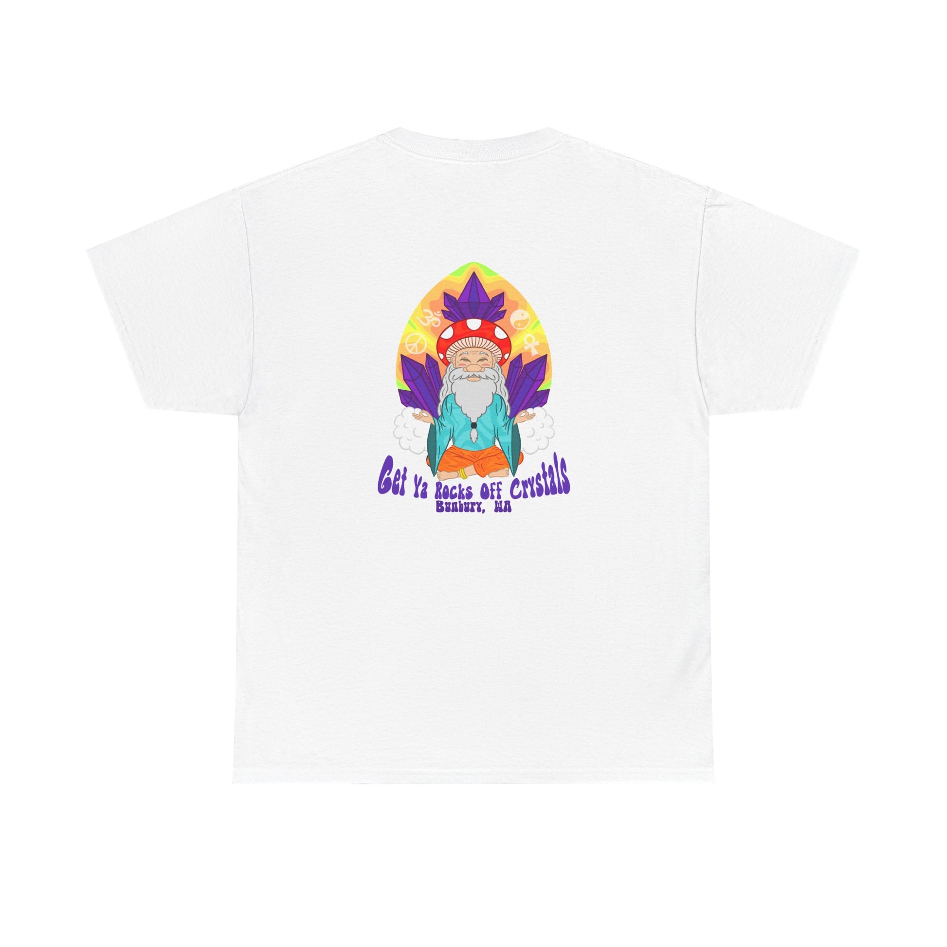 Trippy Forest Vibes Tee - Unisex Heavy Cotton T-Shirt, Festival Wear, Nature Lover Gift, Streetwear, Mushrooms Design, Gnome Art