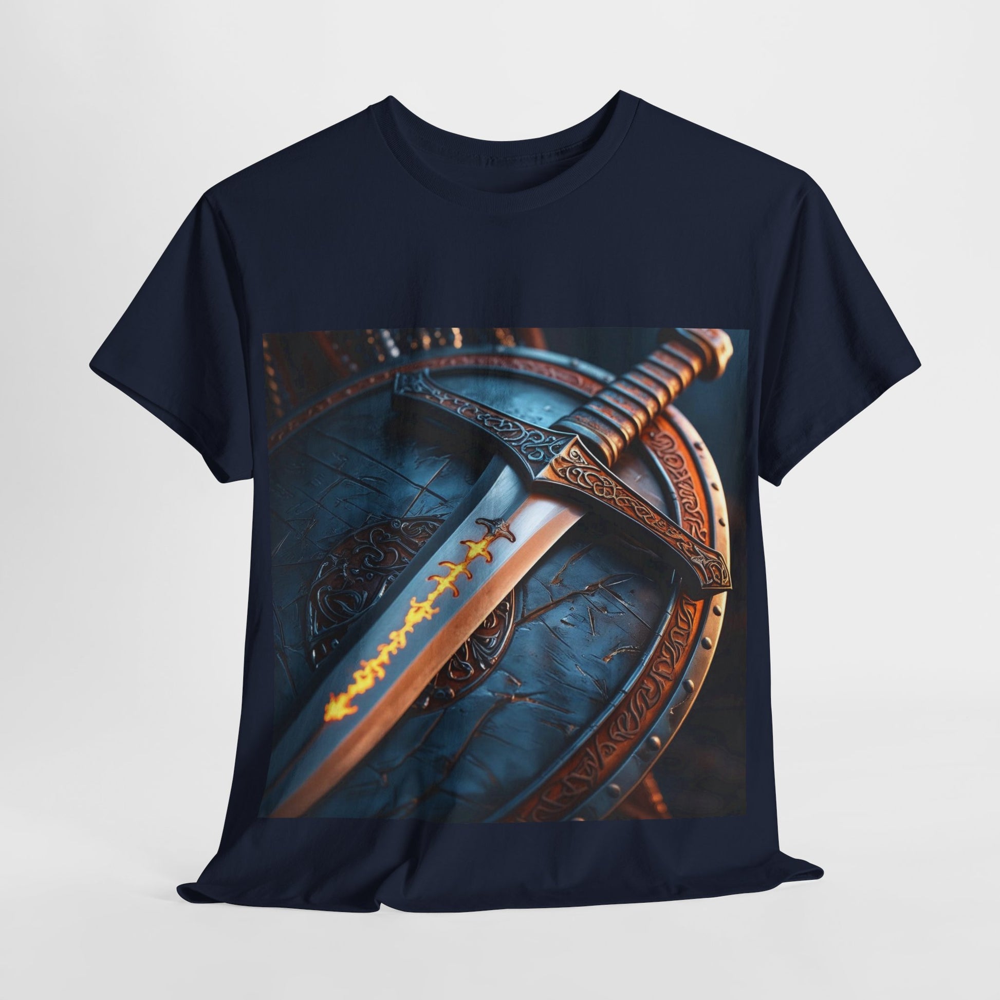 Epic Adventure Tee: Retro Sword & Crystal Design for Fantasy Lovers, Unisex Shirt, Gifts for Gamers, Casual Wear, Adventure Apparel