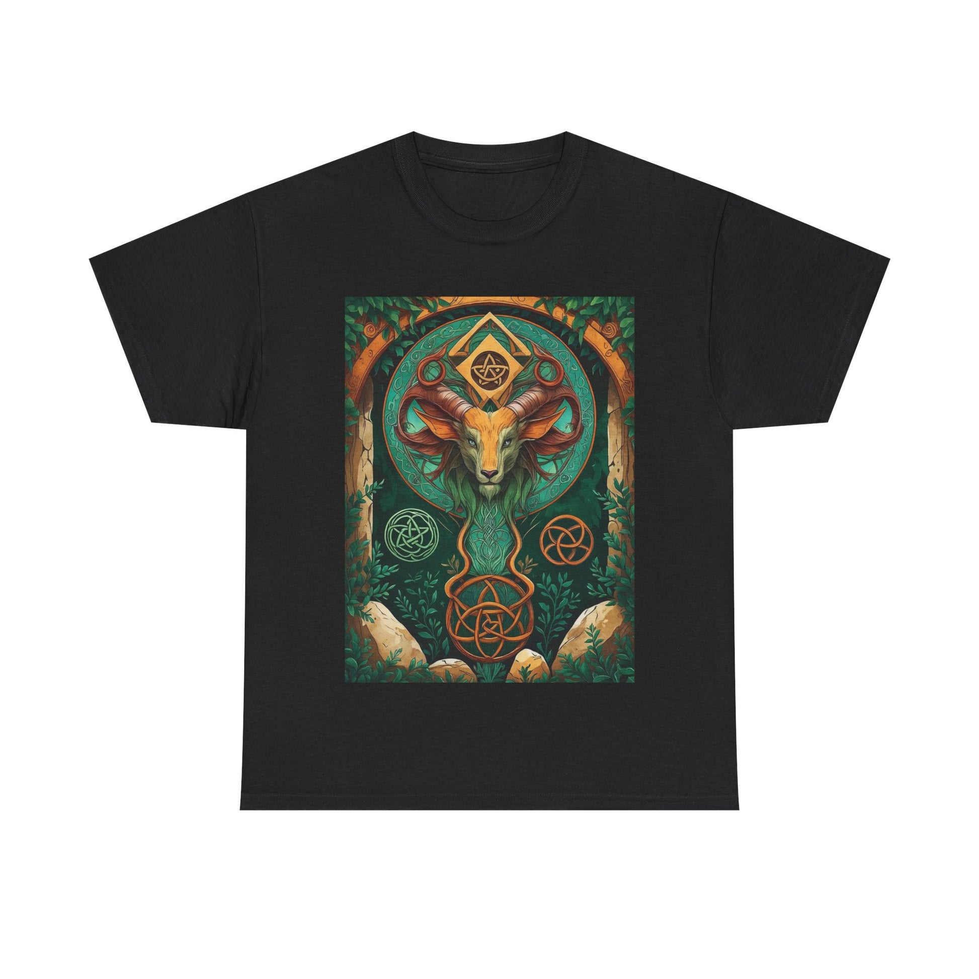 Mystical Graphic Tee, Unisex Heavy Cotton Tee, Bohemian Style Shirt, Gift for Spirituality, Witchy Fashion, Crystal Lover T-Shirt