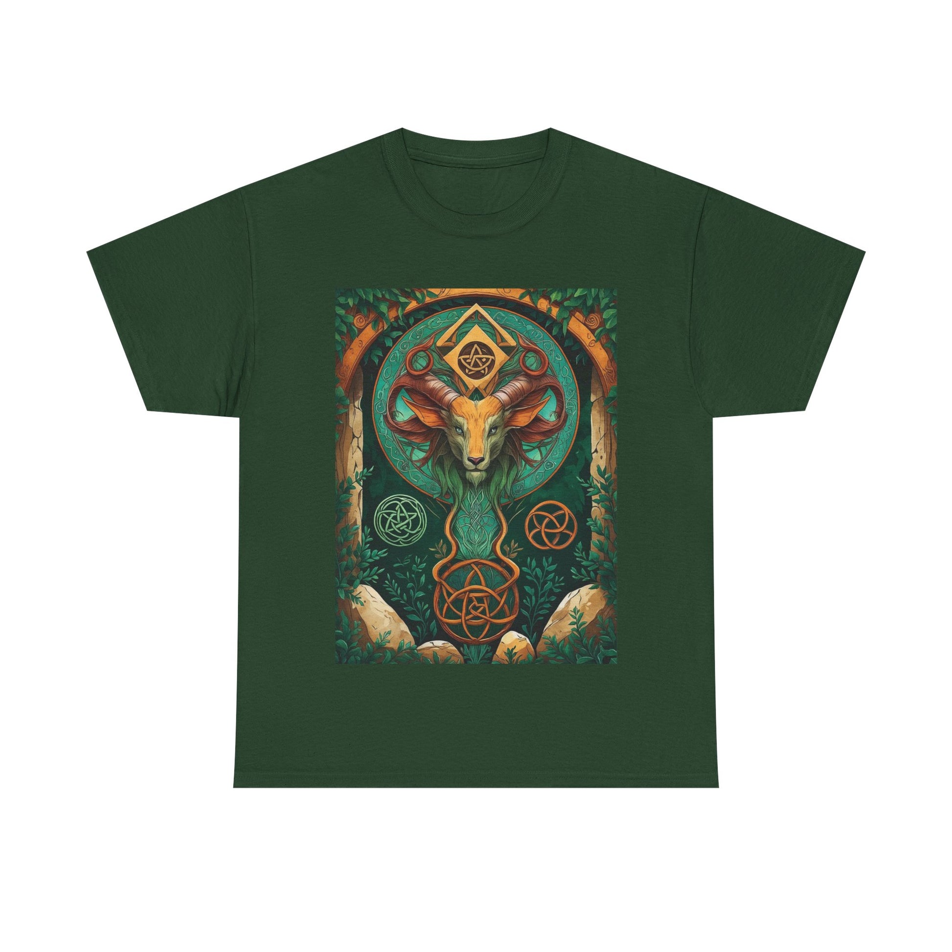 Mystical Graphic Tee, Unisex Heavy Cotton Tee, Bohemian Style Shirt, Gift for Spirituality, Witchy Fashion, Crystal Lover T-Shirt