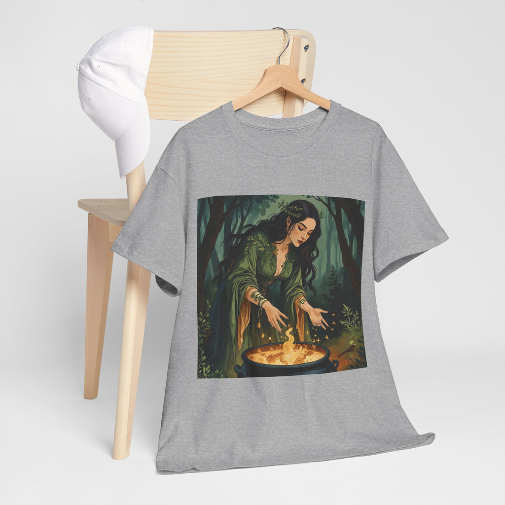Mystical Unisex Heavy Cotton Tee - Perfect for Sorcery Lovers, Festivals, Gifts, Casual Wear, and Witchy Vibes, Get Your Magic On!