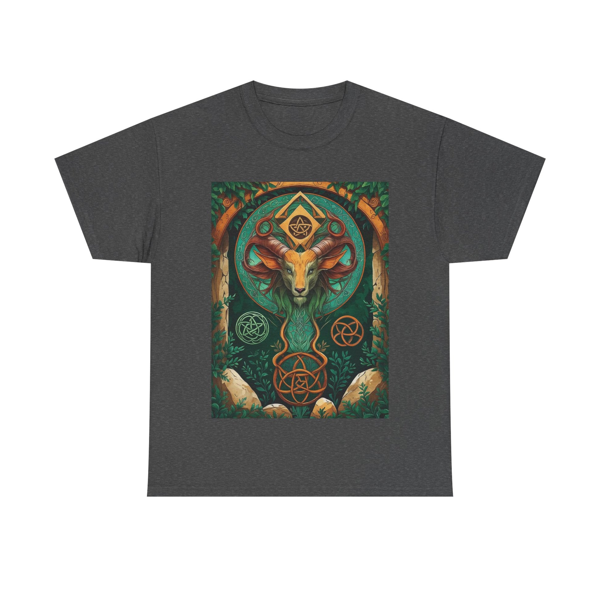 Mystical Graphic Tee, Unisex Heavy Cotton Tee, Bohemian Style Shirt, Gift for Spirituality, Witchy Fashion, Crystal Lover T-Shirt