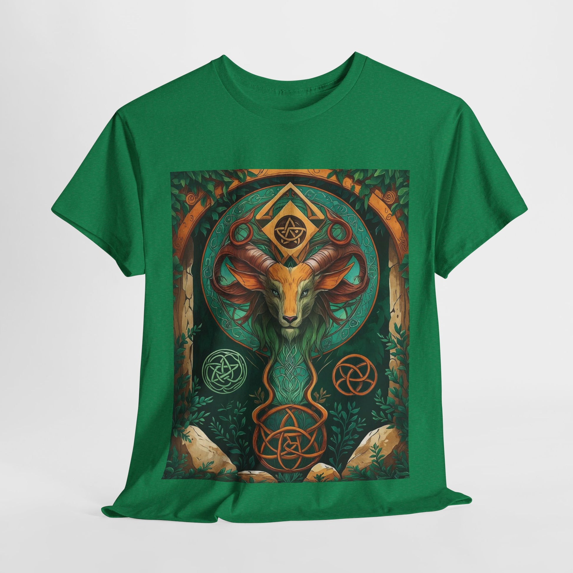 Mystical Graphic Tee, Unisex Heavy Cotton Tee, Bohemian Style Shirt, Gift for Spirituality, Witchy Fashion, Crystal Lover T-Shirt