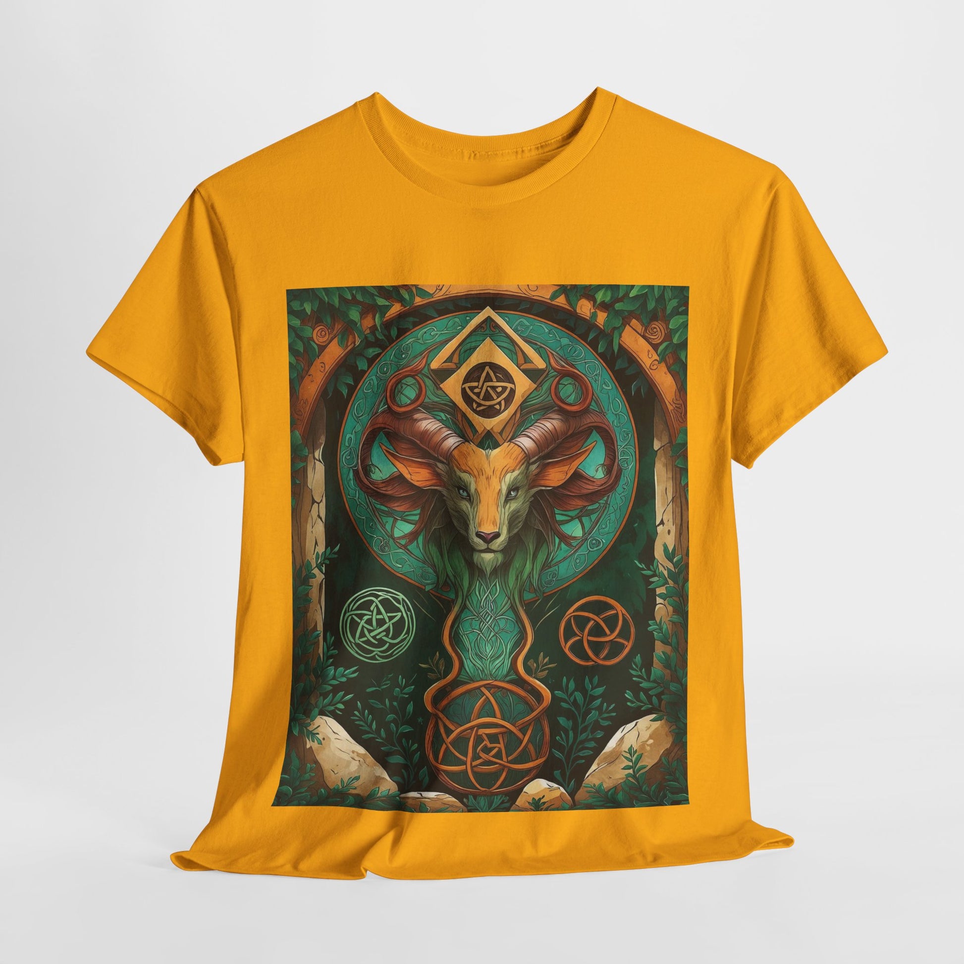 Mystical Graphic Tee, Unisex Heavy Cotton Tee, Bohemian Style Shirt, Gift for Spirituality, Witchy Fashion, Crystal Lover T-Shirt