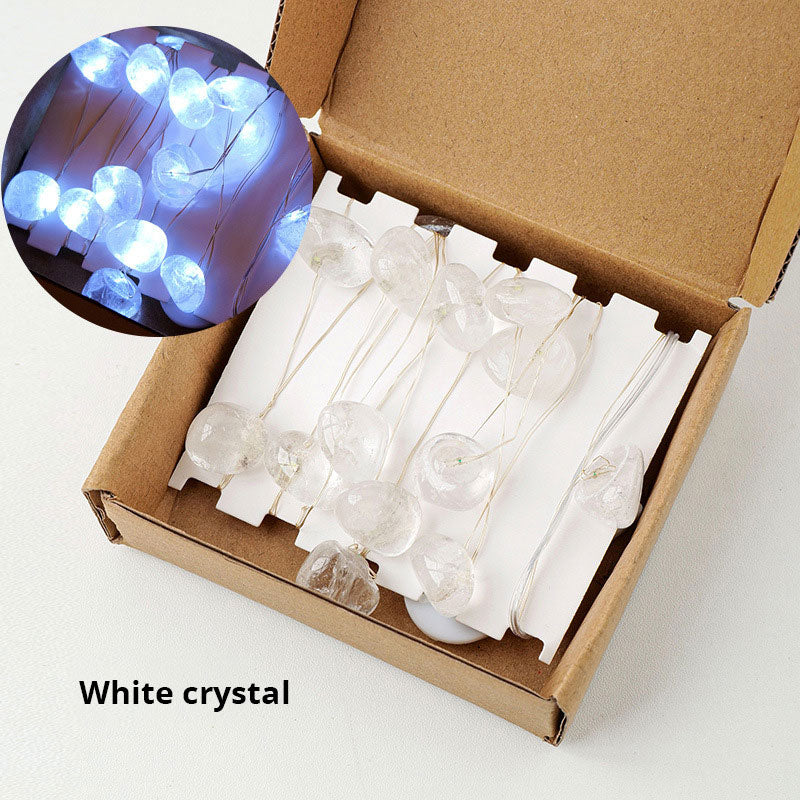 Natural Raw Stone - LED Light Strings - Multi Stone
