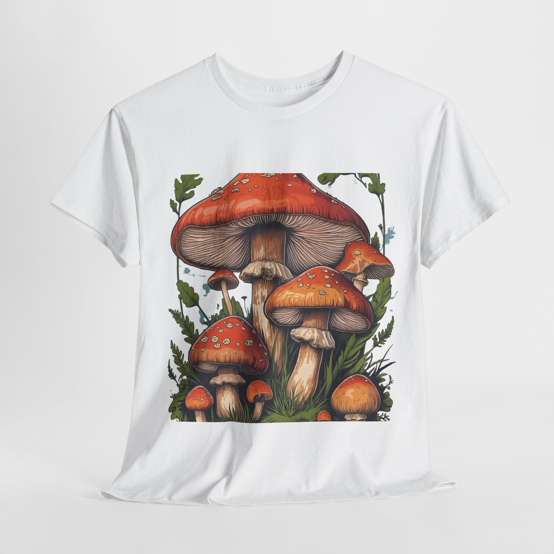 Mushroom Fantasy Tee, Unisex Cotton T-Shirt for Nature Lovers, Boho Style, Gift for Gardeners, Fun & Quirky Apparel