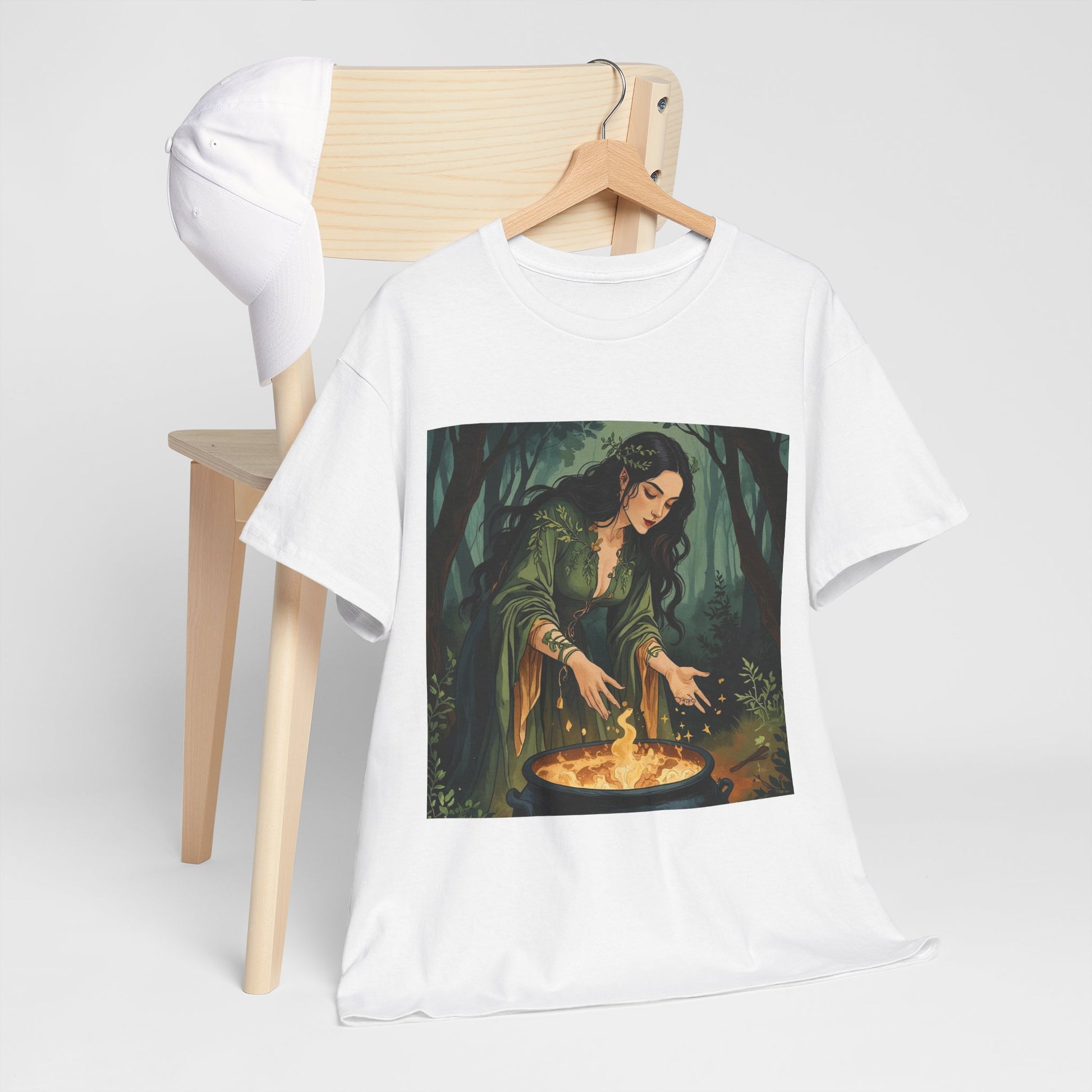 Mystical Unisex Heavy Cotton Tee - Perfect for Sorcery Lovers, Festivals, Gifts, Casual Wear, and Witchy Vibes, Get Your Magic On!