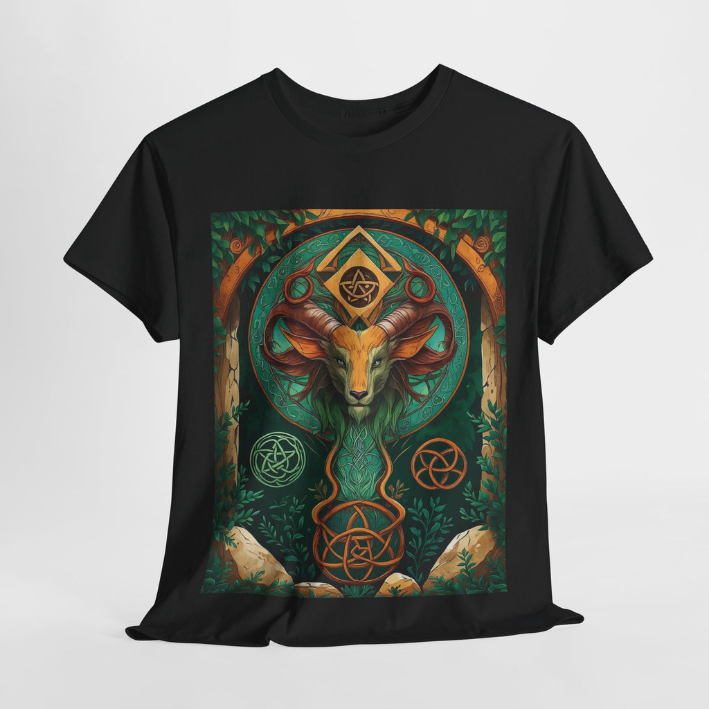 Mystical Graphic Tee, Unisex Heavy Cotton Tee, Bohemian Style Shirt, Gift for Spirituality, Witchy Fashion, Crystal Lover T-Shirt