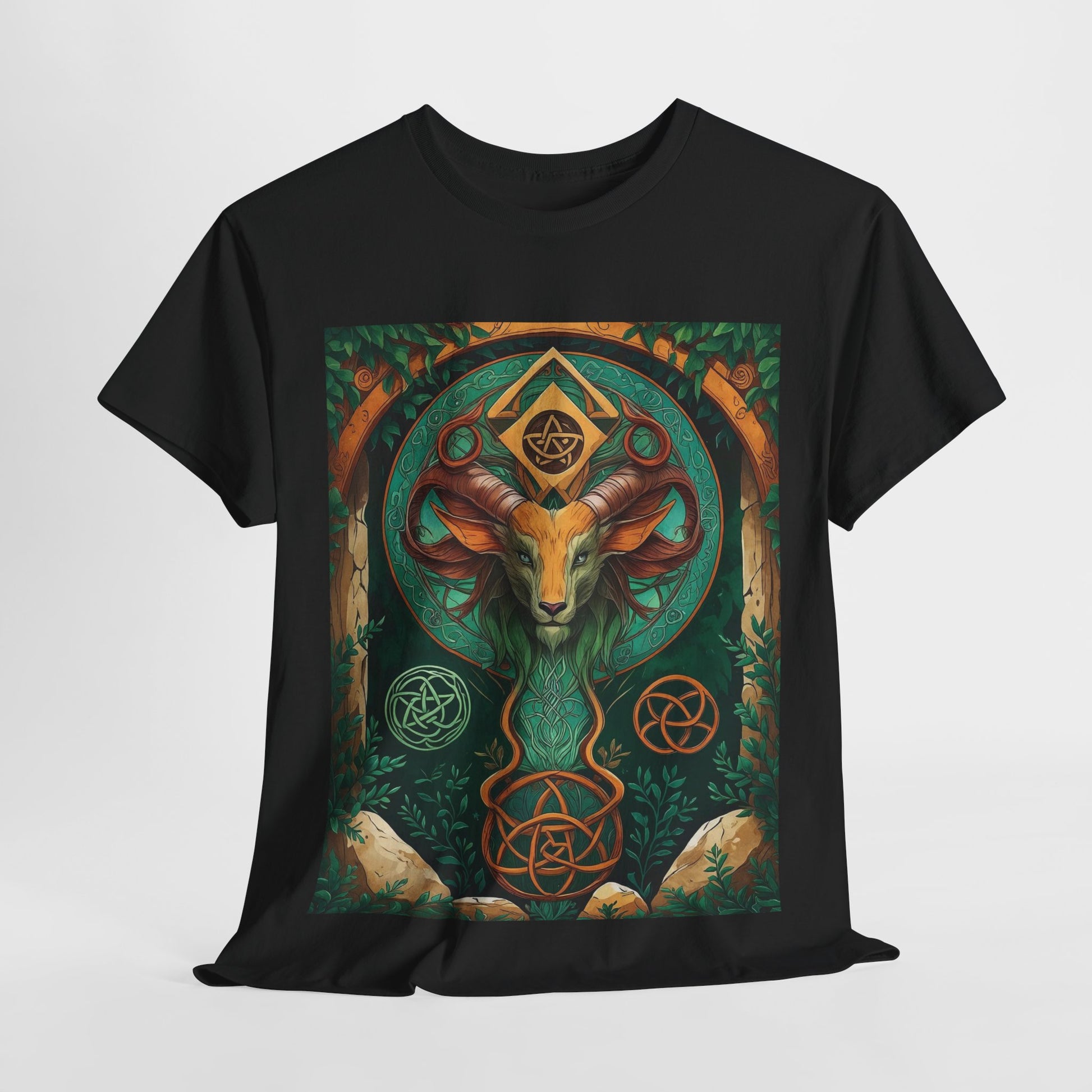 Mystical Graphic Tee, Unisex Heavy Cotton Tee, Bohemian Style Shirt, Gift for Spirituality, Witchy Fashion, Crystal Lover T-Shirt
