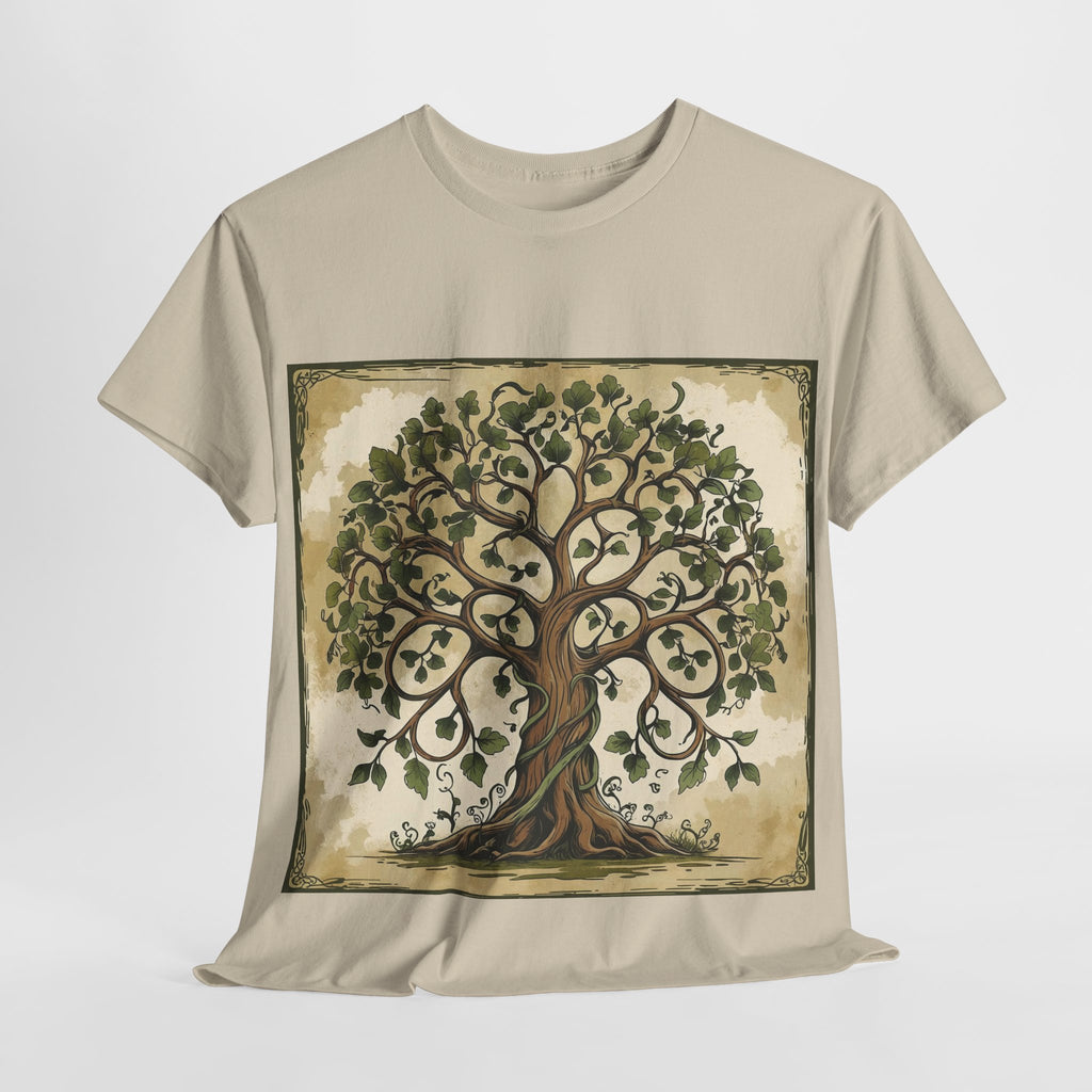 Unisex Heavy Cotton Tee with Nature and Crystal Designs, Bohemian T-Shirt, Tree of Life Tee, Gift for Yogis, Festival Apparel, [...]