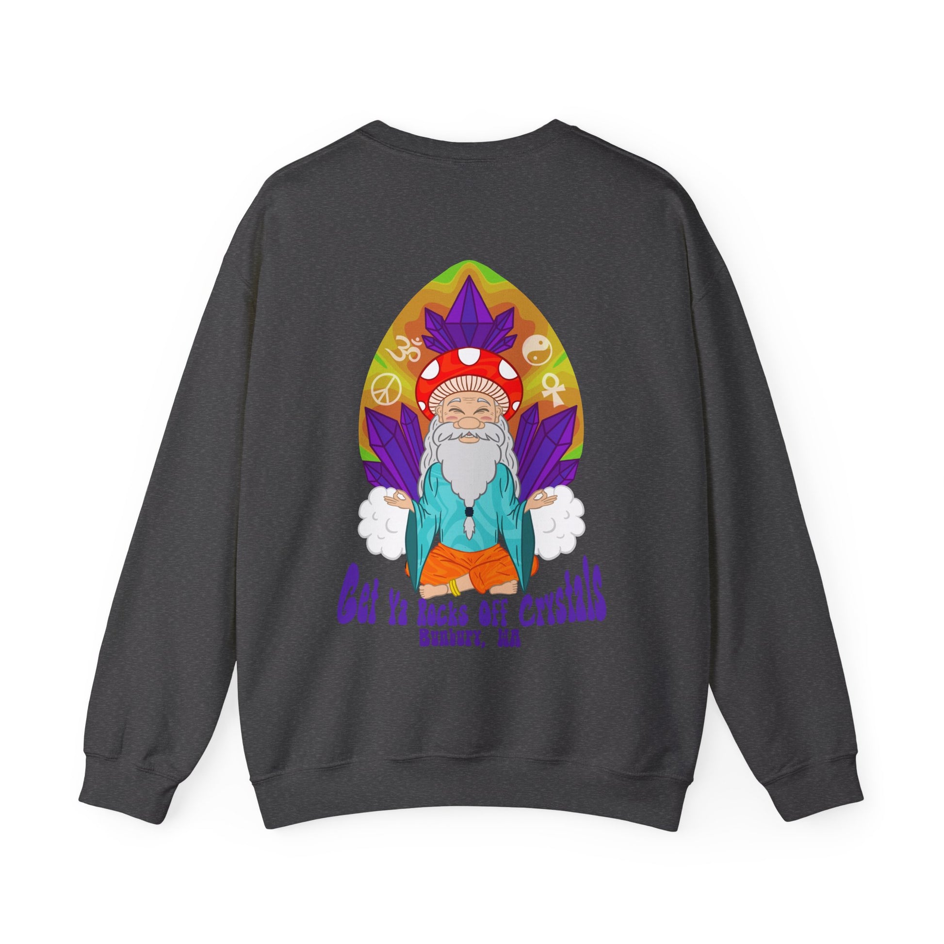 Trippy Blue Lotus Crewneck Sweatshirt - Psychedelic Unisex Jumper, Hippie Pullover, Spiritual Lotus Flower Sweatshirt.