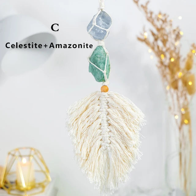 Raw Stone Handmade Woven Dream/Sun Catcher